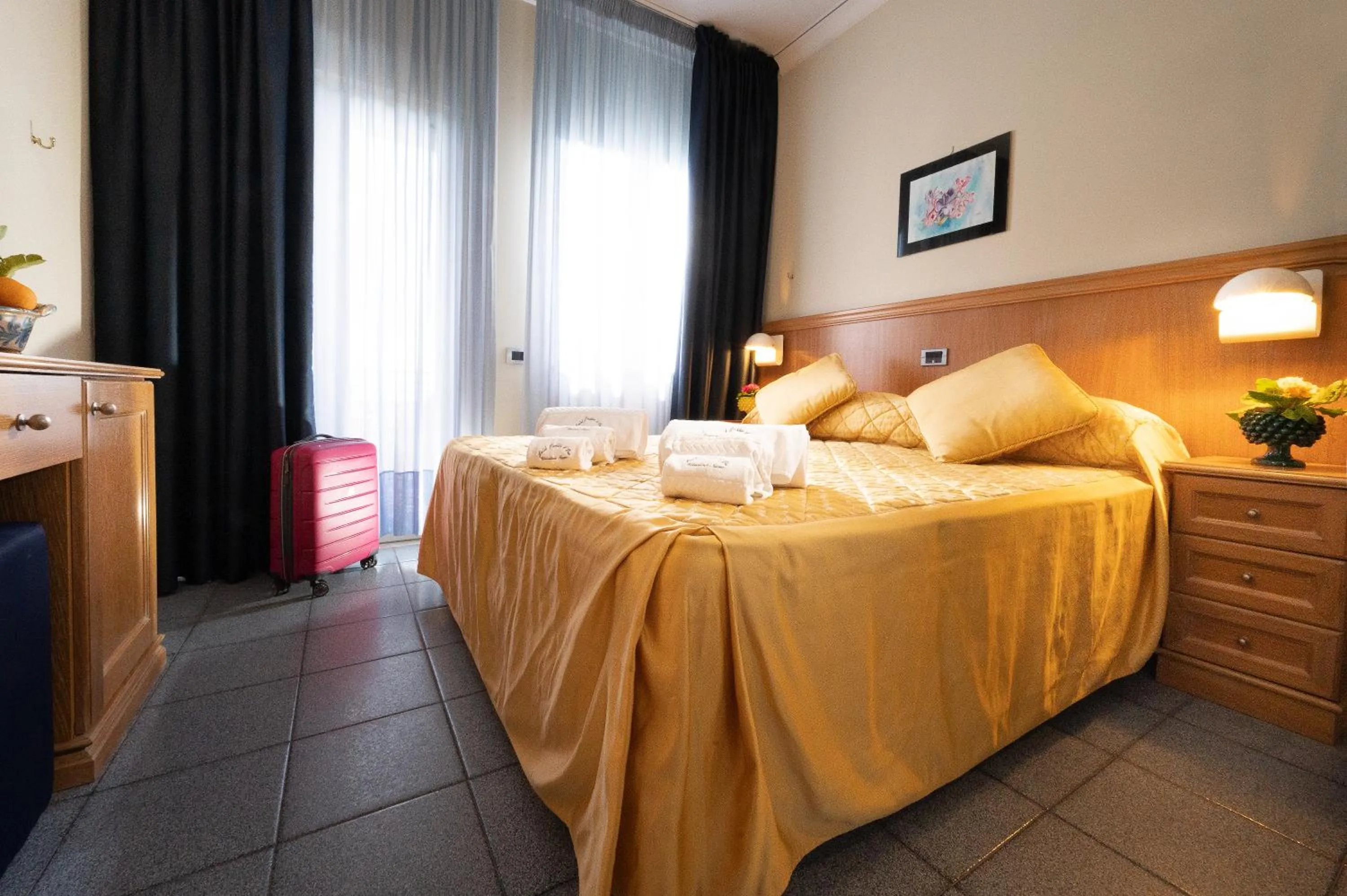 Bedroom, Bed in Hotel Sabbie d'Oro