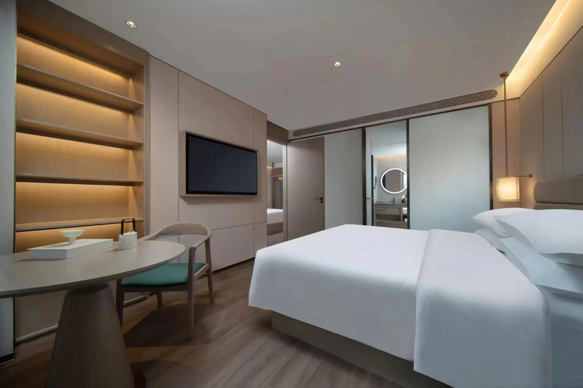 Bed in Manju Hotel Shaoxing Keqiao Wanda