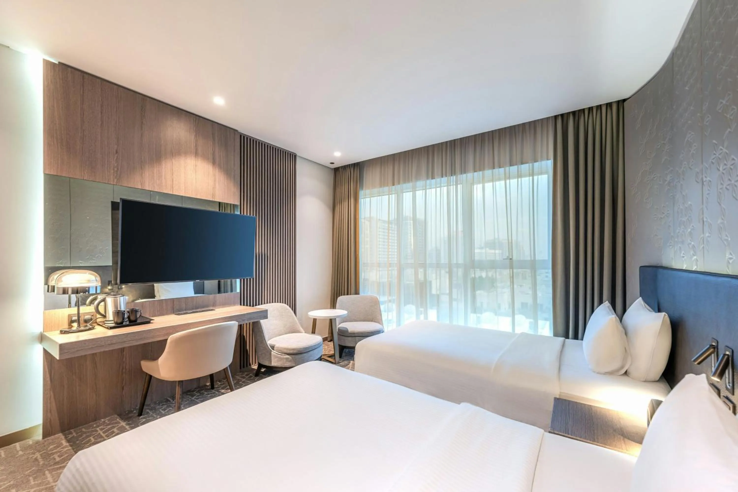 Lounge or bar, Bed in Courtyard by Marriott Dubai, Al Barsha
