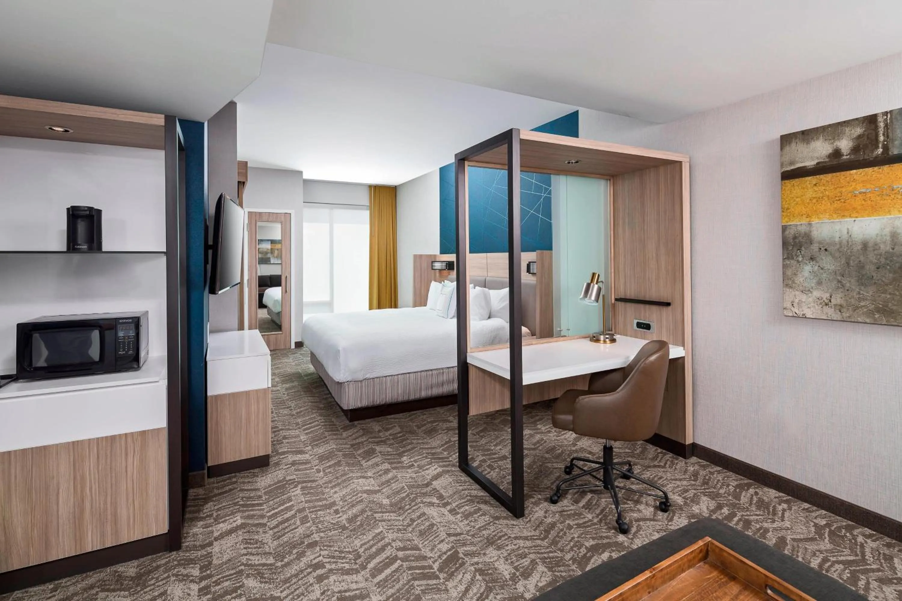 Bedroom, Bed in SpringHill Suites by Marriott Greenville Downtown