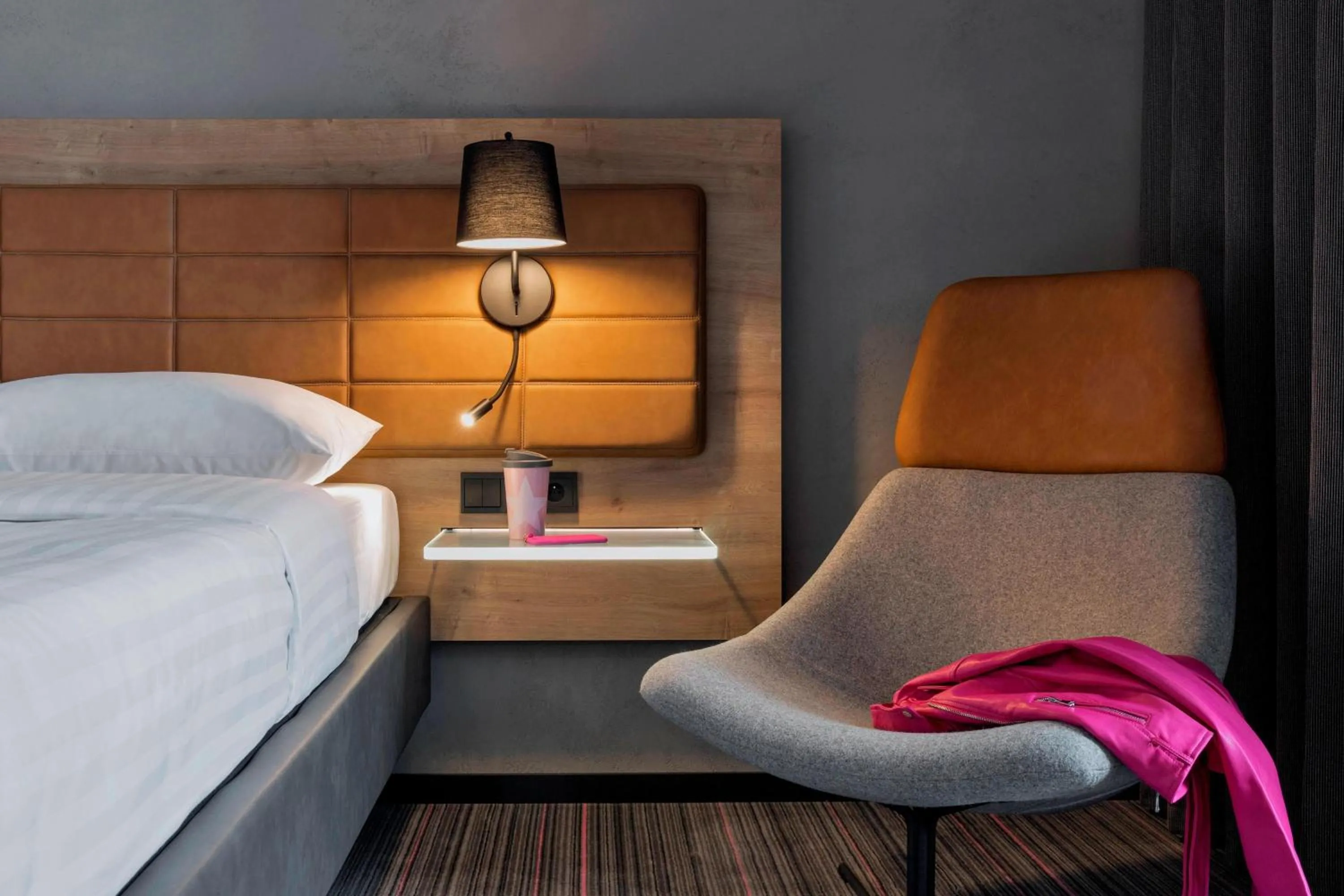 Photo of the whole room, Bed in Moxy Warsaw Praga