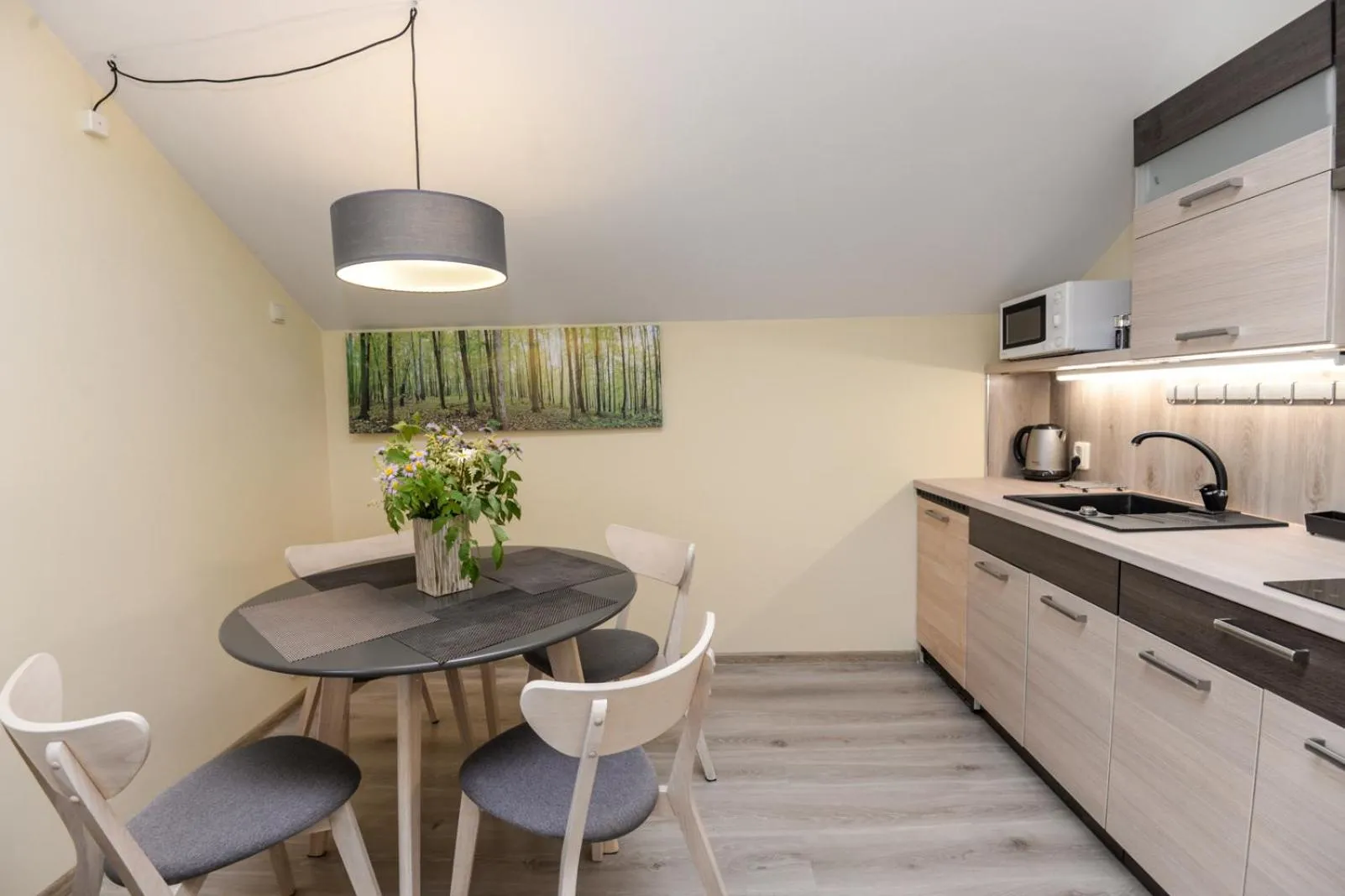 Kitchen or kitchenette in Vila Gilė