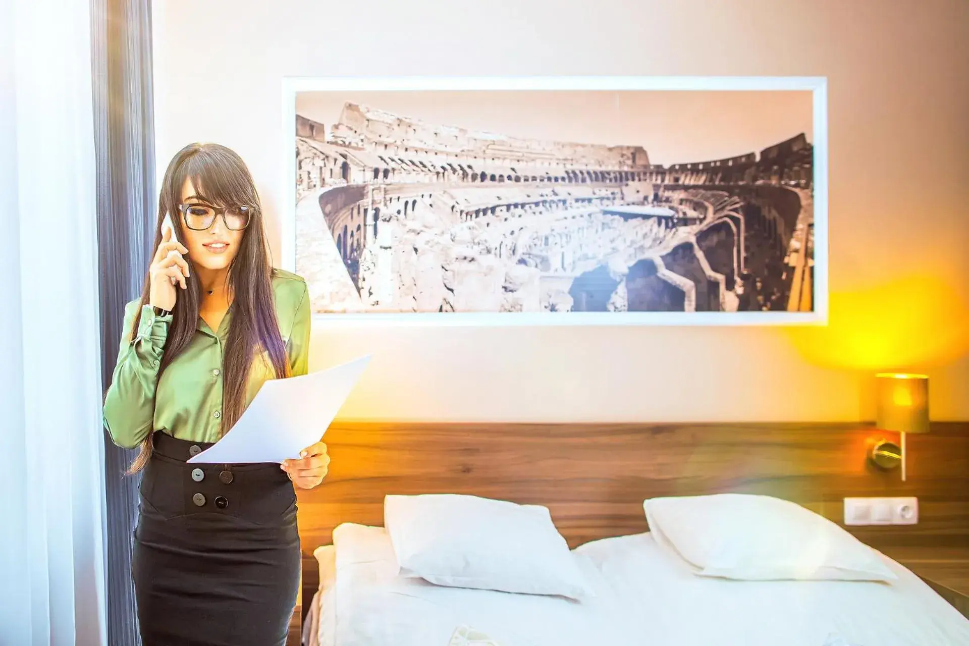 Bed in Forum Hotel Bed in Forum Hotel