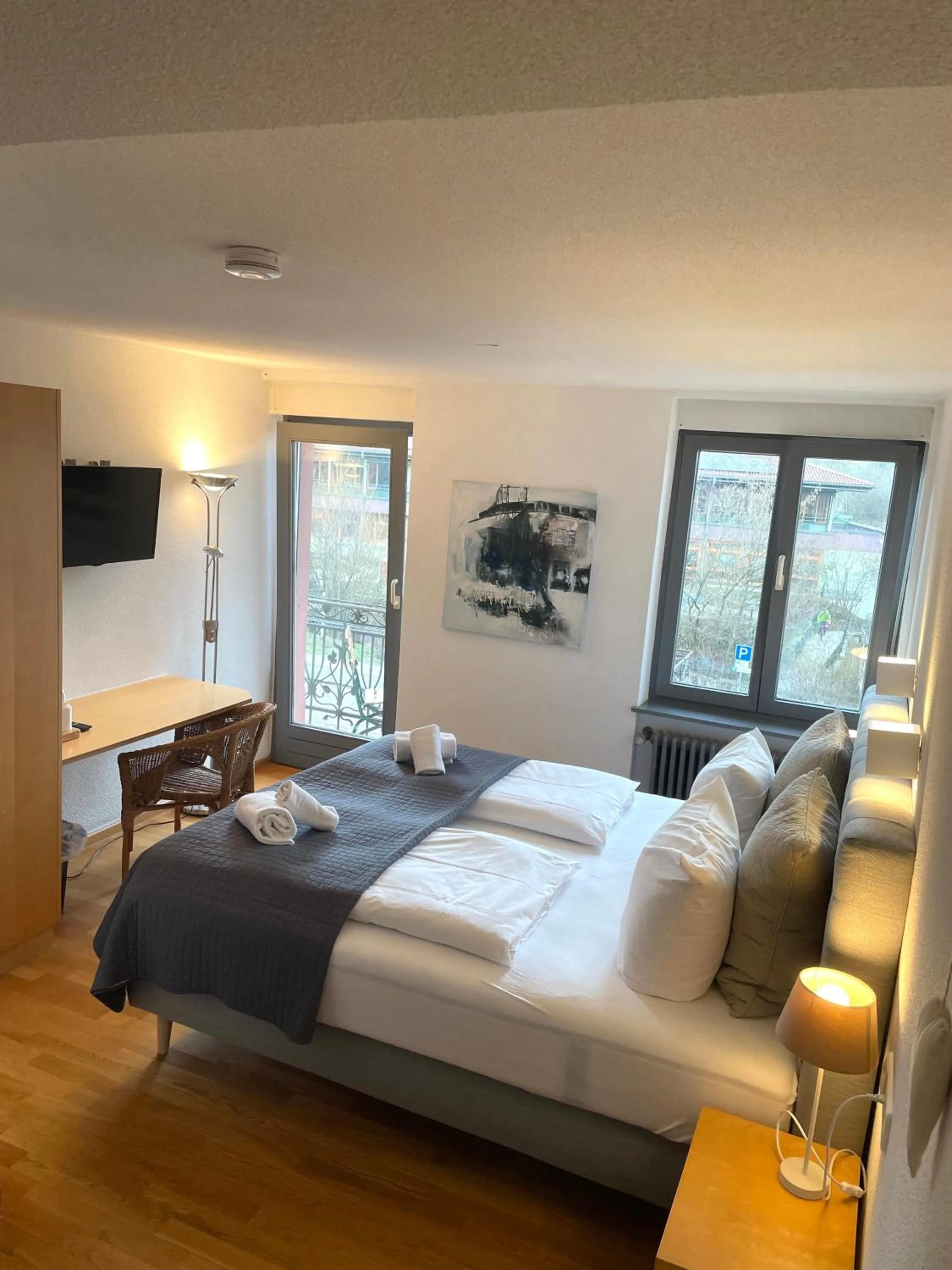 Bed in Hotel & Restaurant Grüner Baum Merzhausen