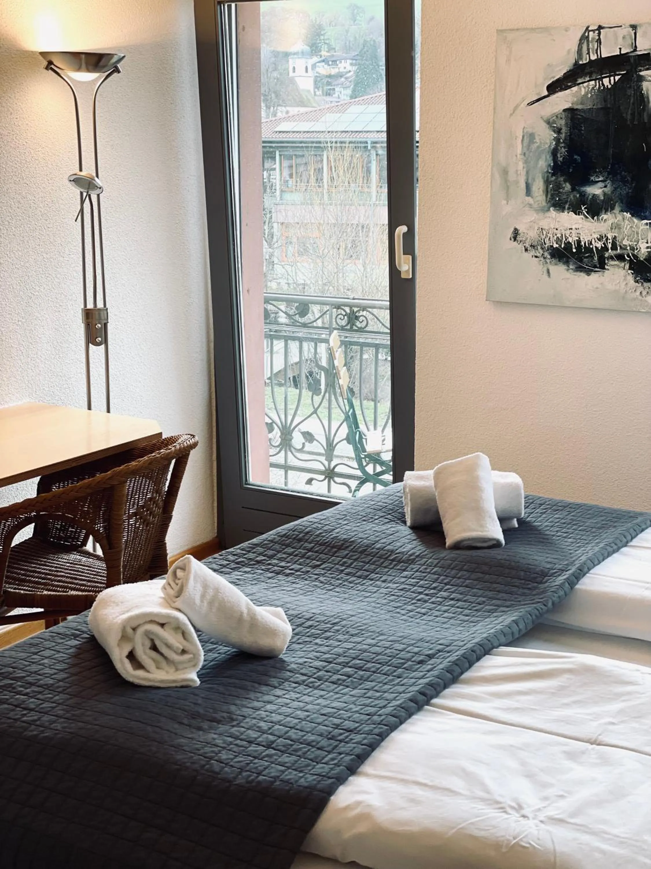 Bed in Hotel & Restaurant Grüner Baum Merzhausen