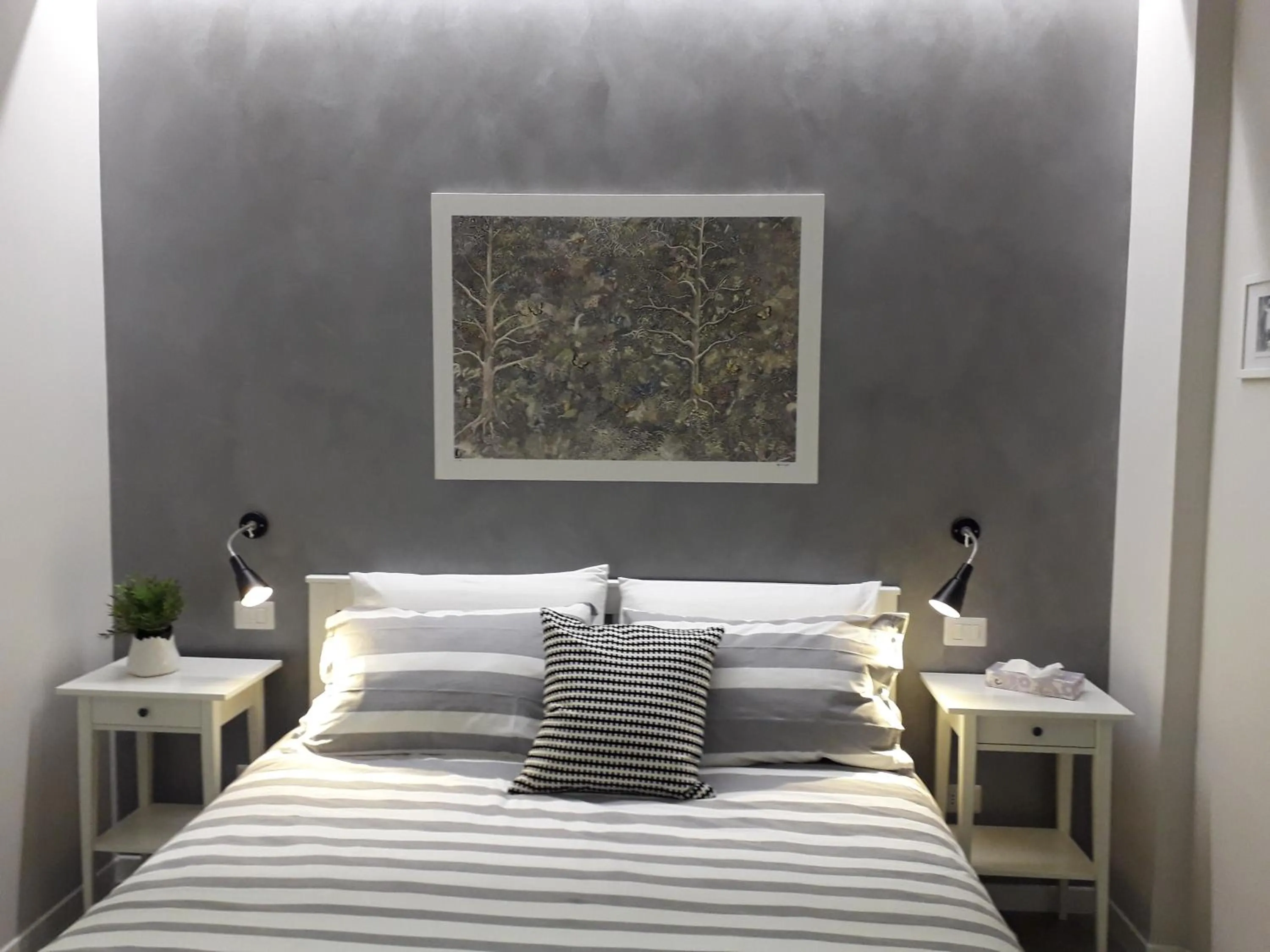 Bed in Interno 1 Ciampino Roma Luxury Apartment con balcone