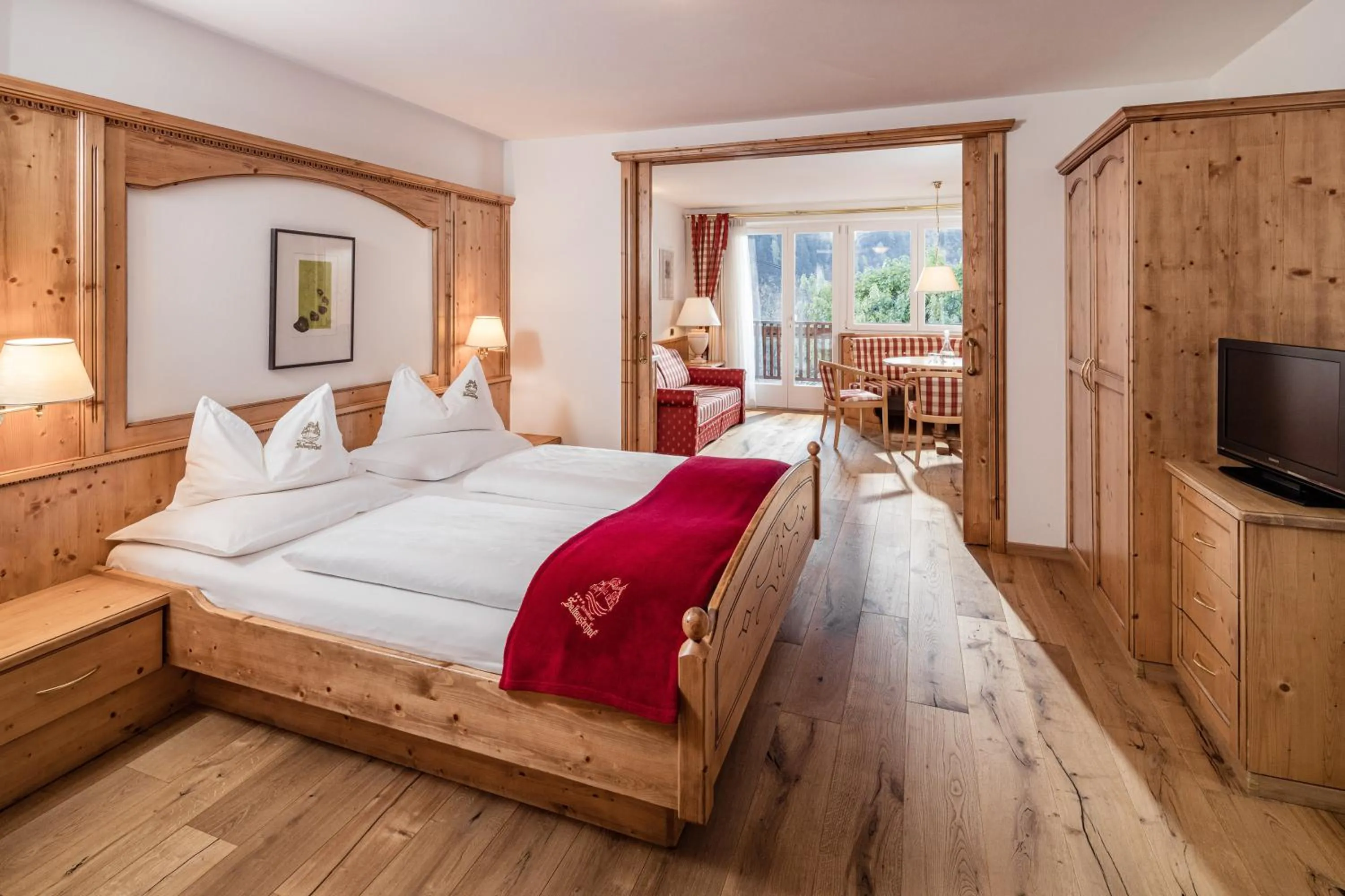 Photo of the whole room, Bed in Hotel Saltauserhof