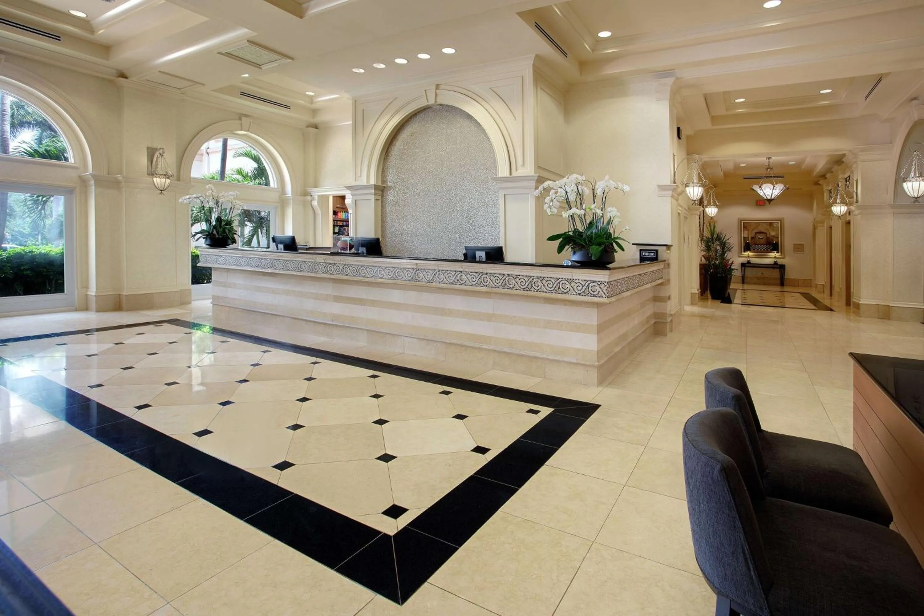 Lobby or reception in Hilton Naples