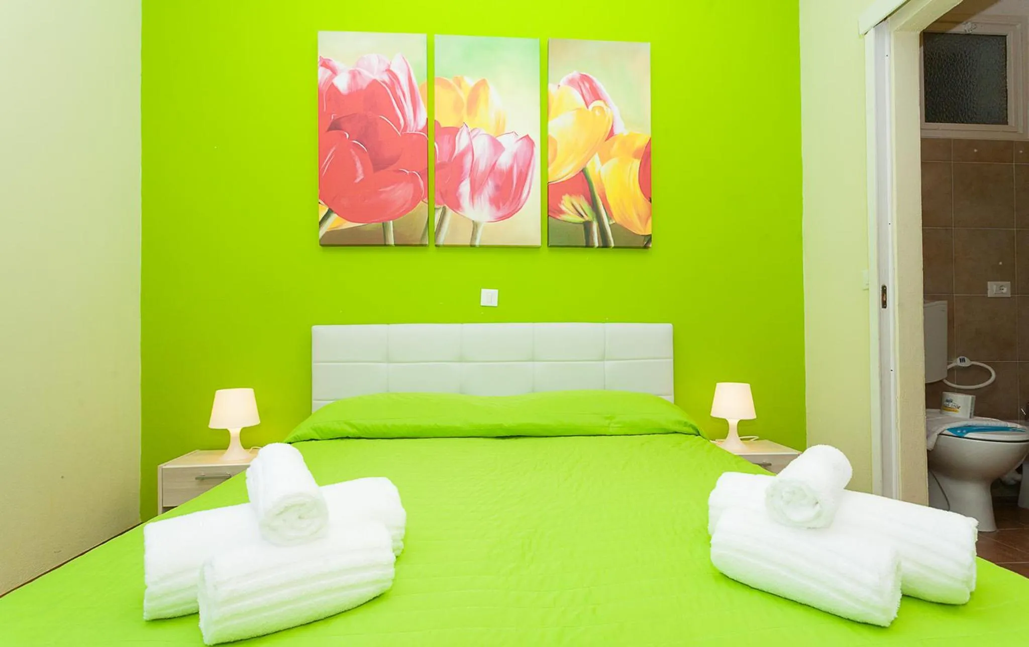 Bed in Hotel Romantik & Depandance