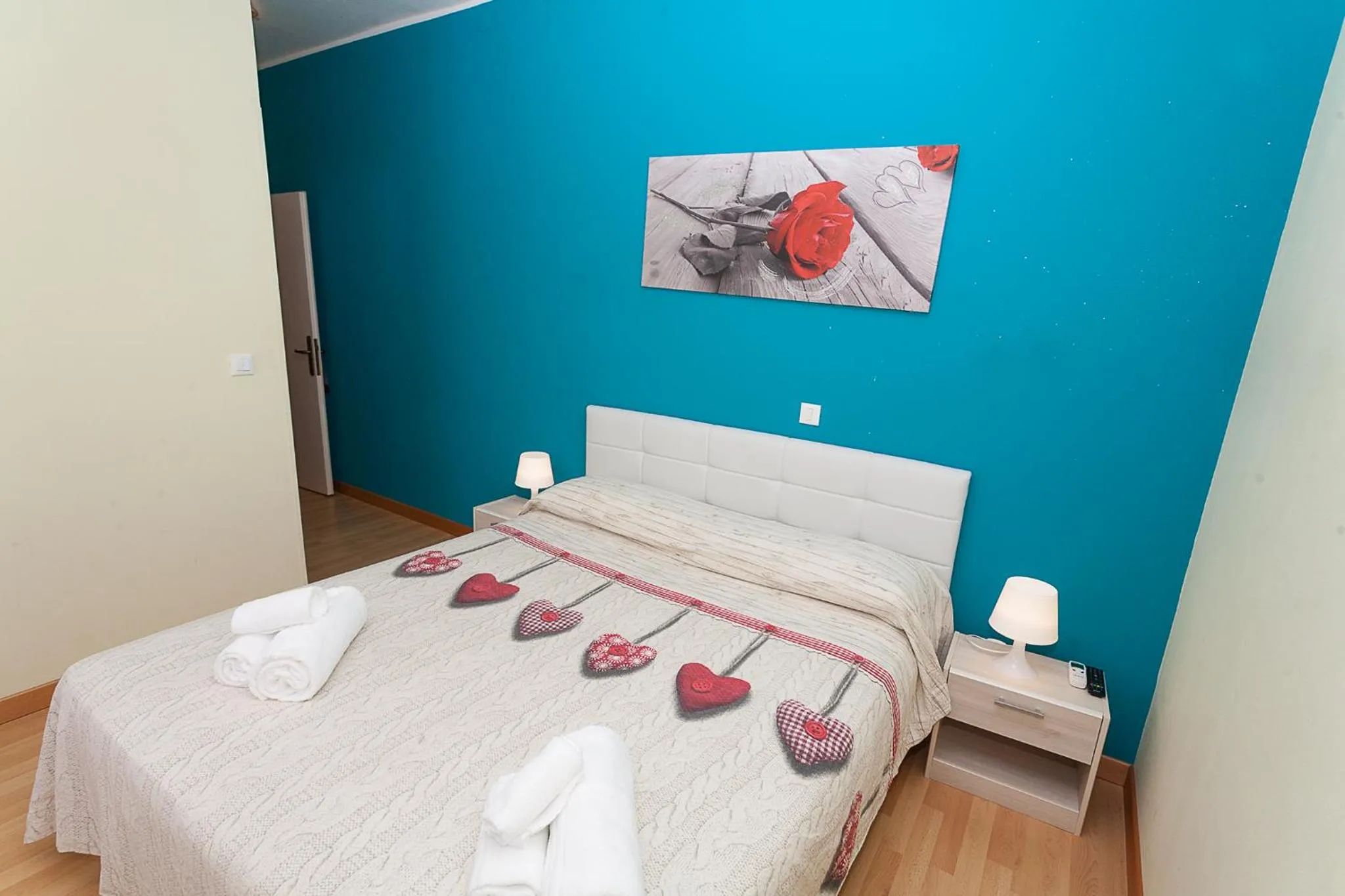 Bed in Hotel Romantik & Depandance