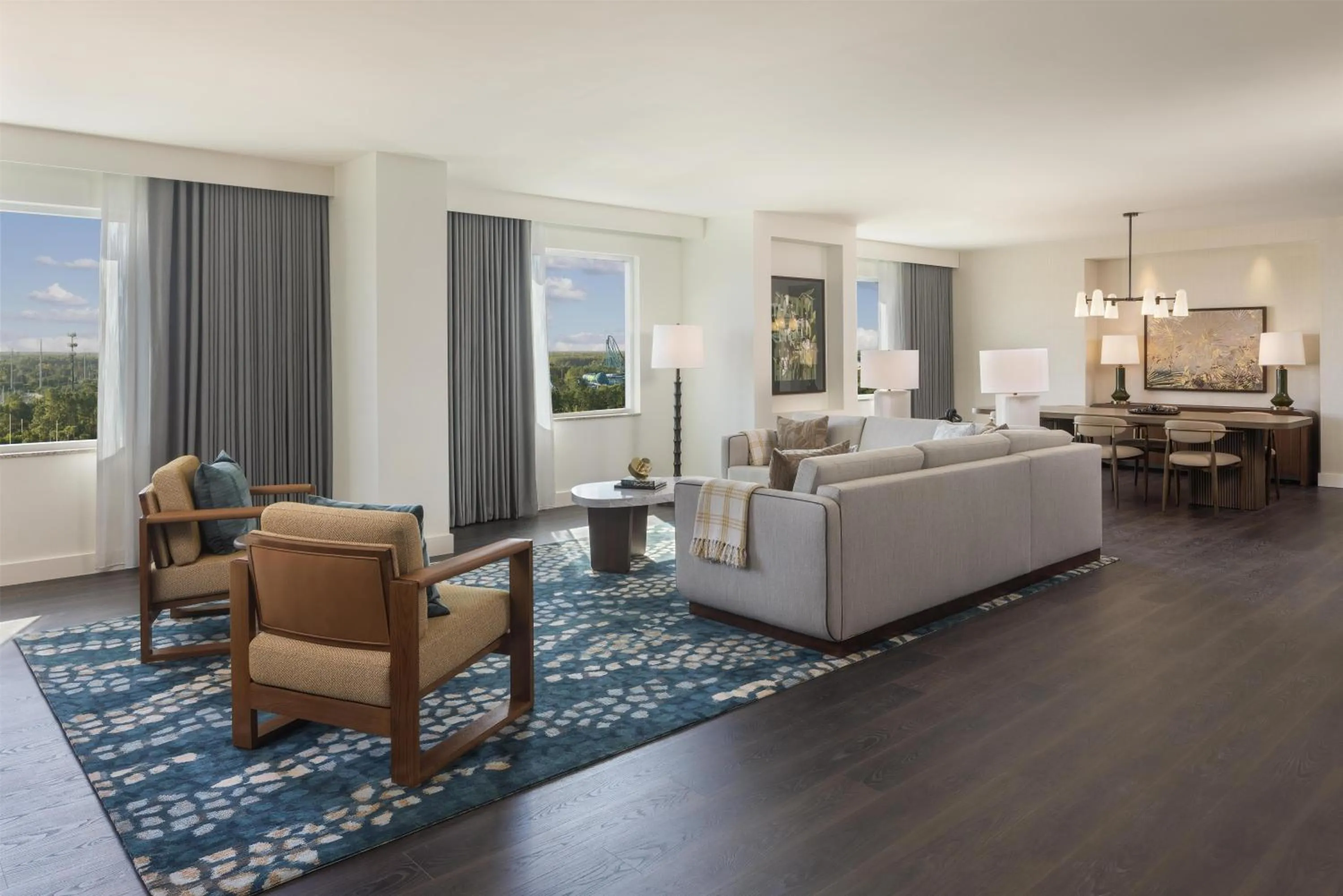 Living room, Bed in Hilton Orlando