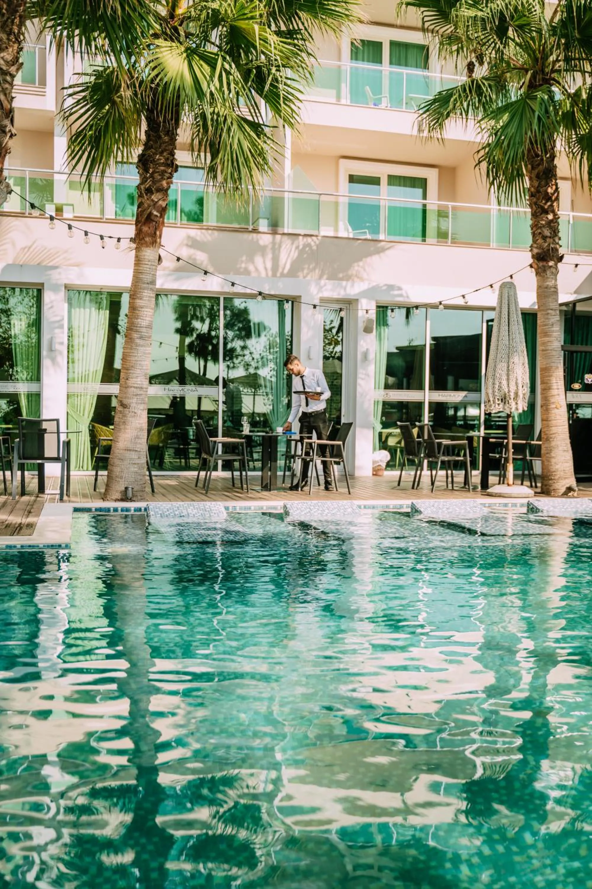 Pool view in Albanian Star Hotel