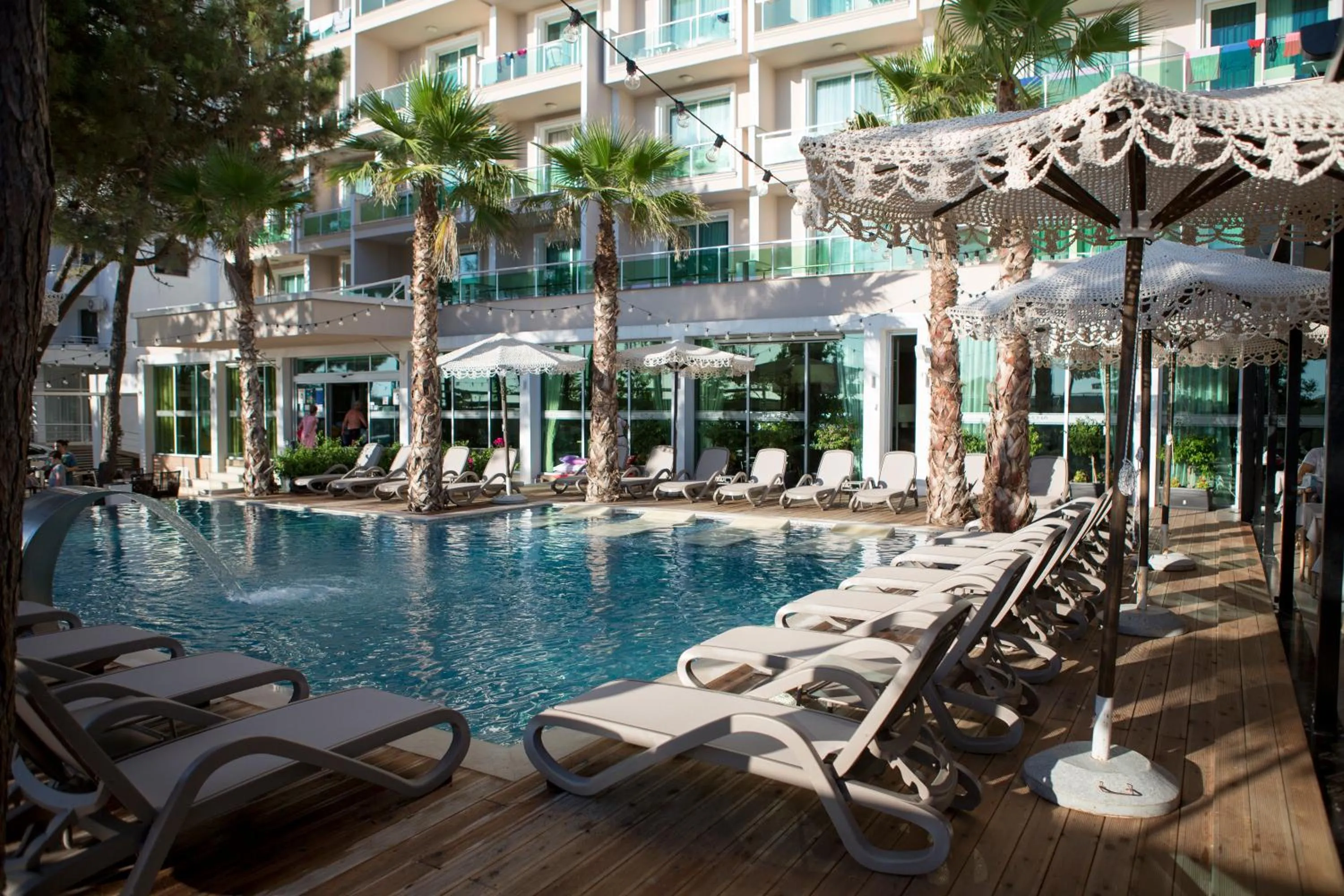 Pool view in Albanian Star Hotel