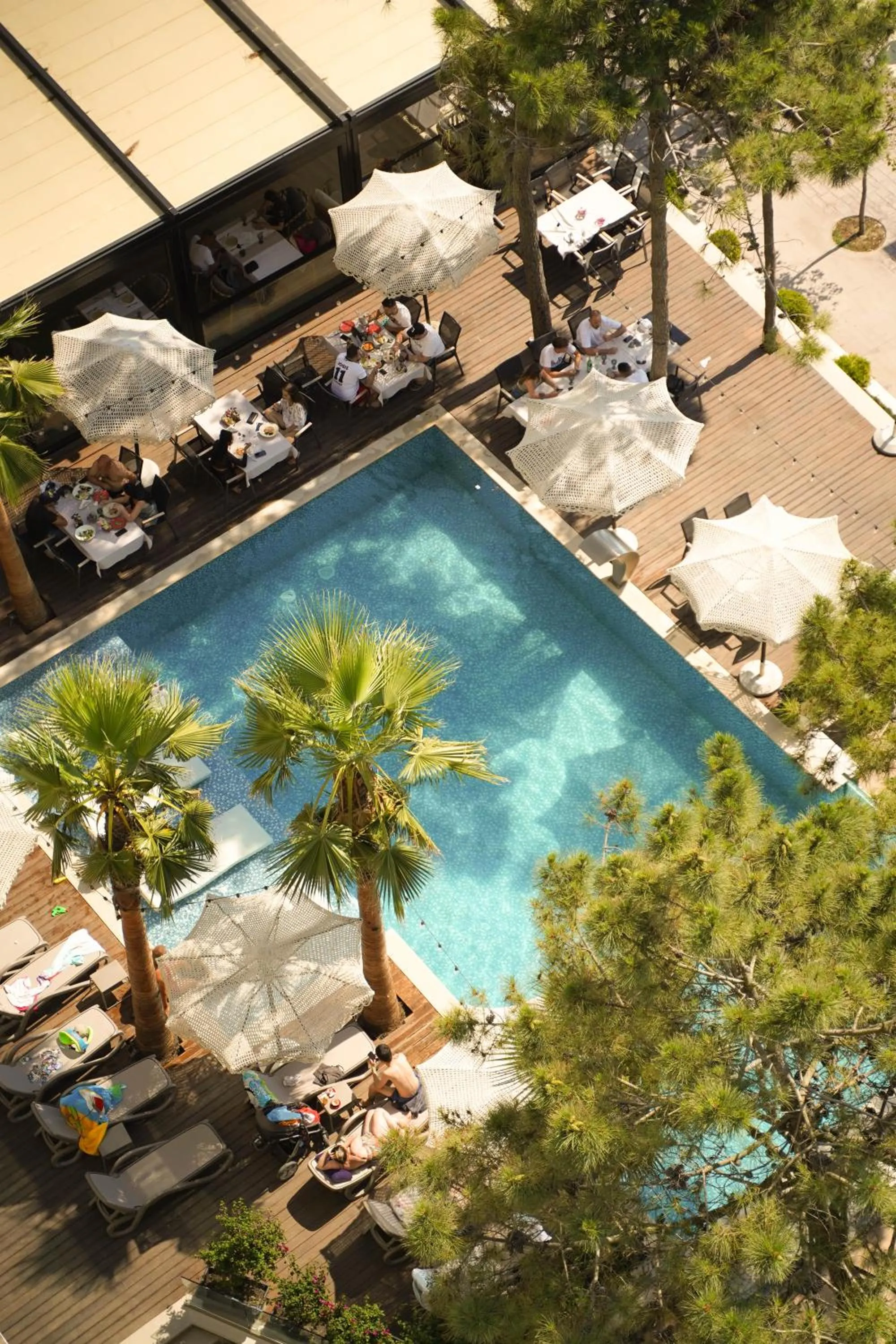 Pool view in Albanian Star Hotel