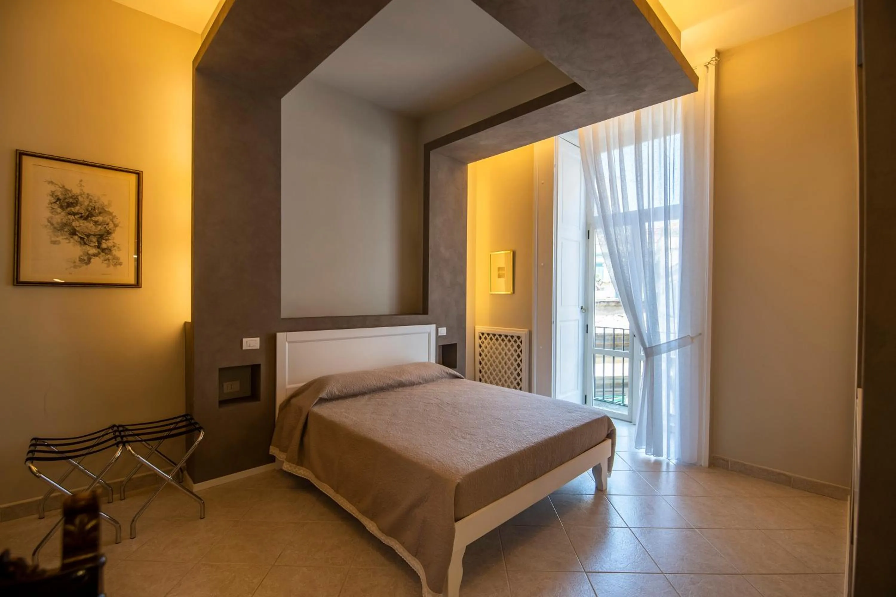 Bed in Mercatello Bed and Breakfast