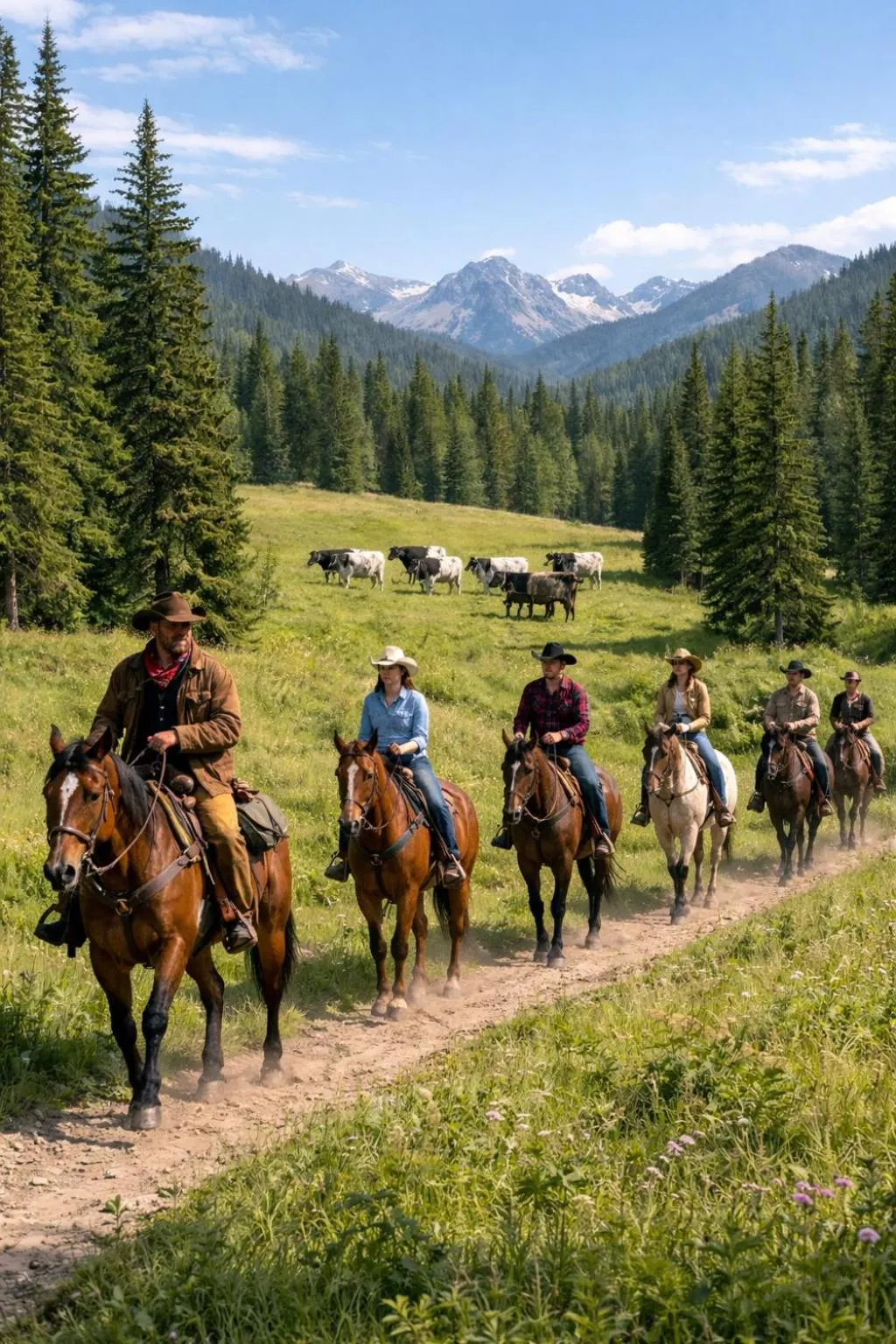 Horse-riding in Nakiska Bear Ranch