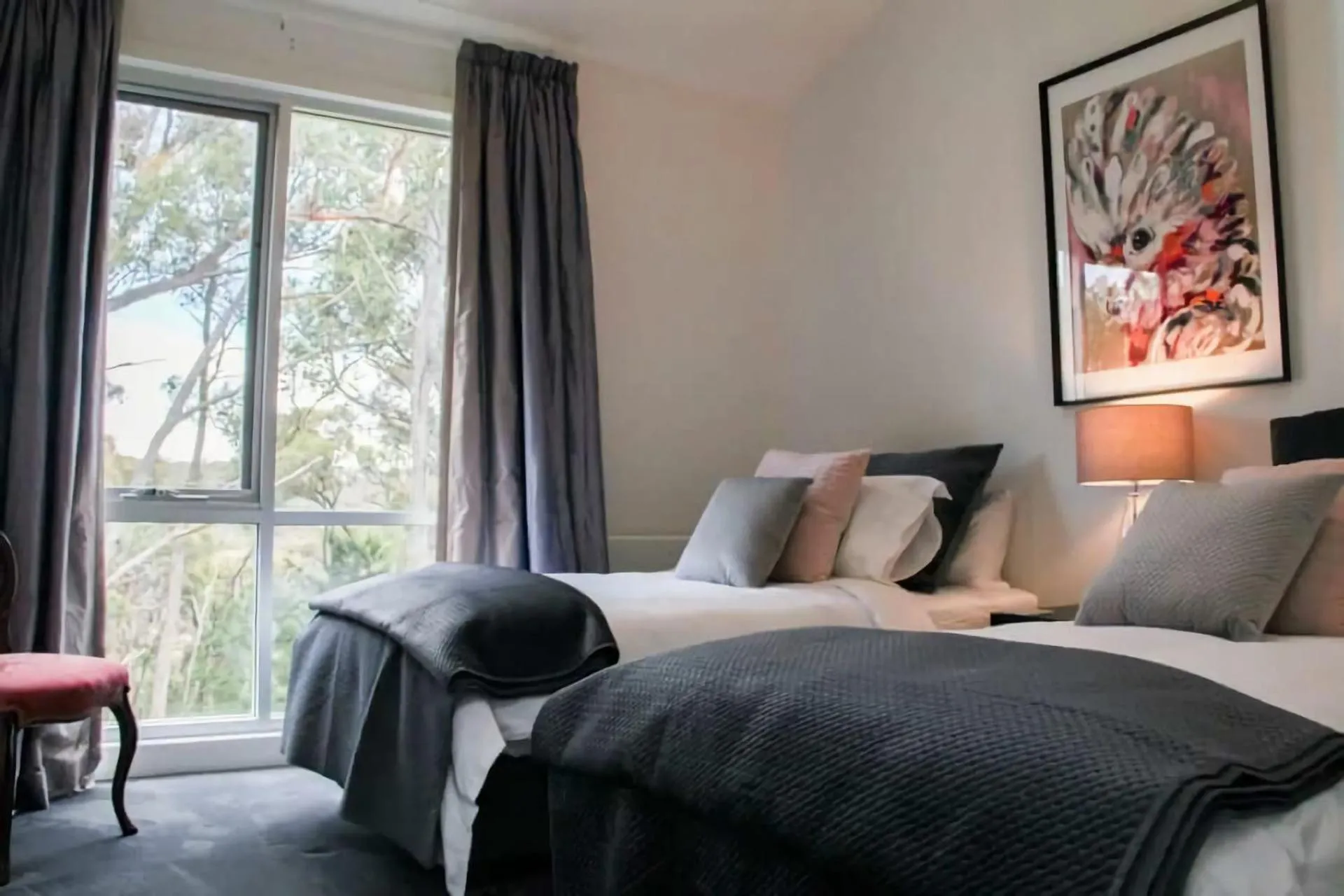 Bed in The Bird House - Hepburn Springs Daylesford