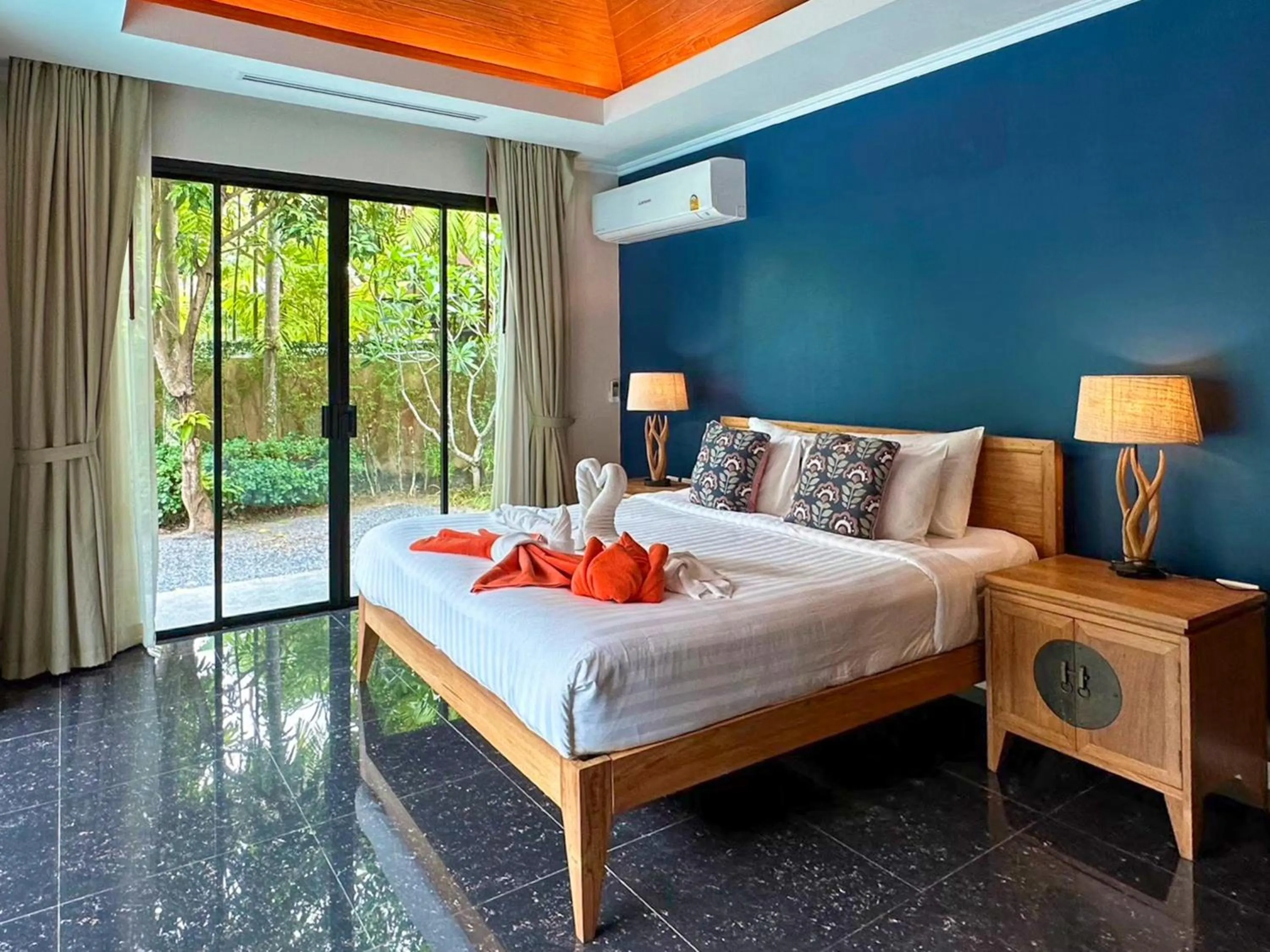 Bed in The Kiri Villas Resort