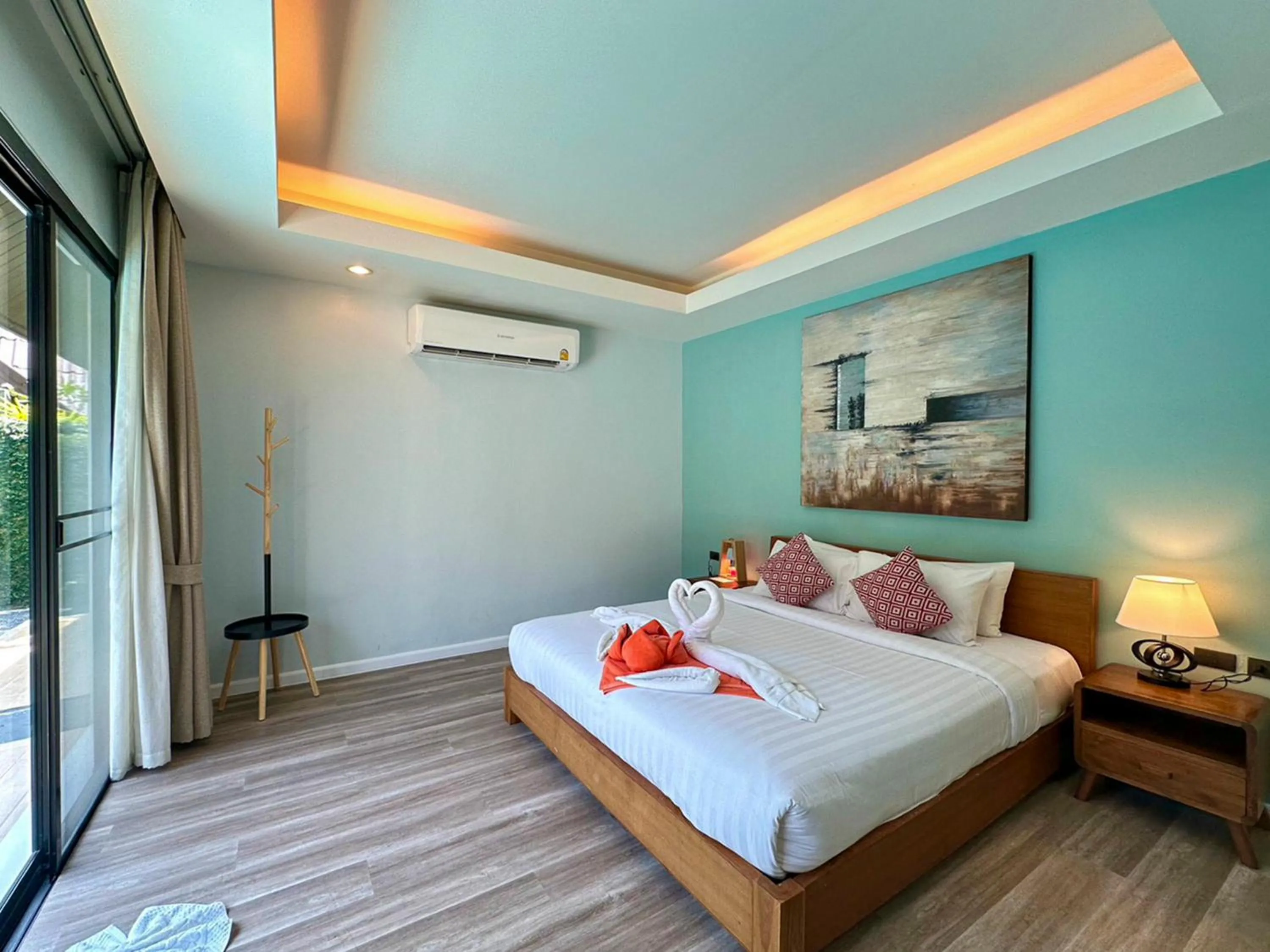 Bed in The Kiri Villas Resort