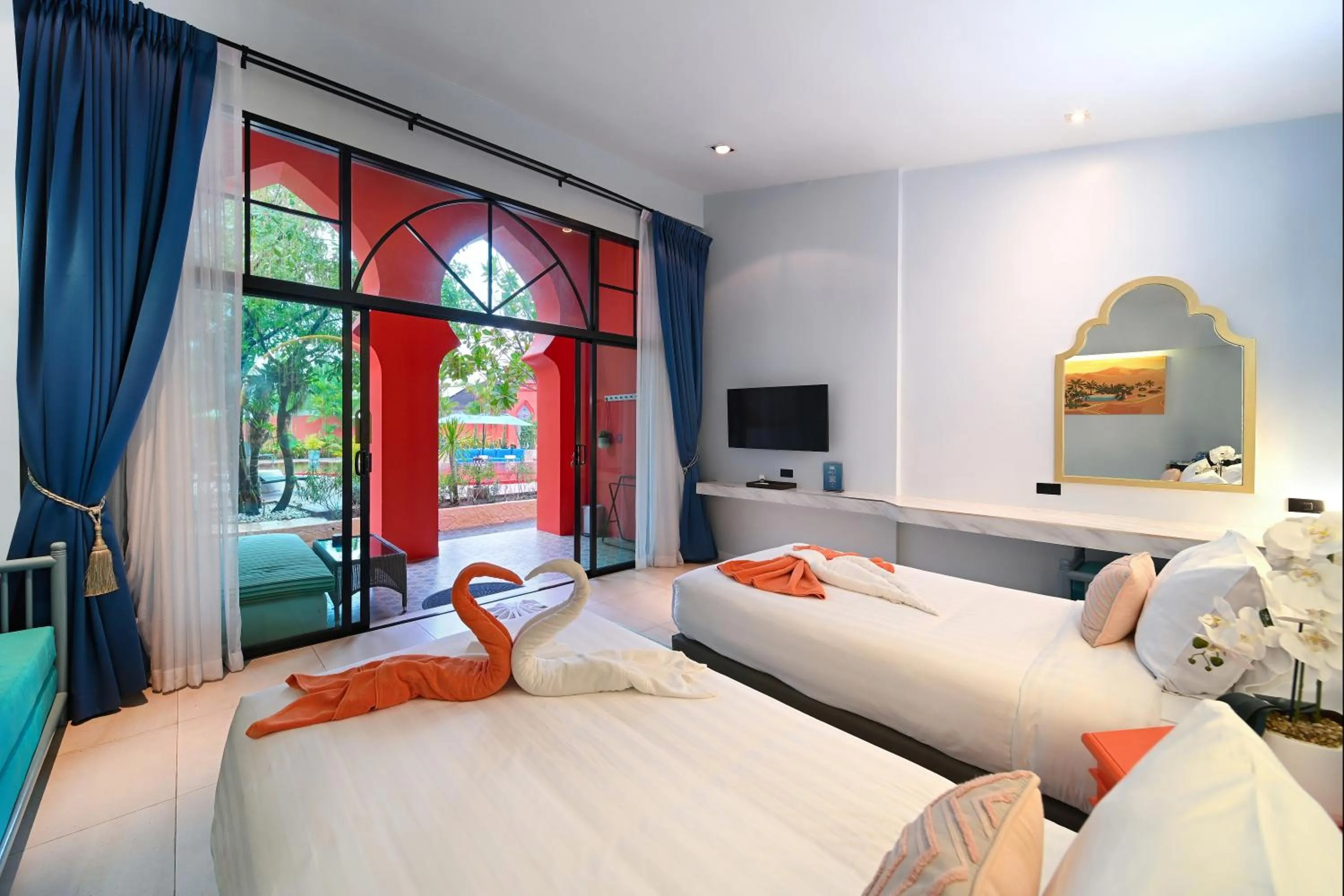 Bed in The Kiri Villas Resort