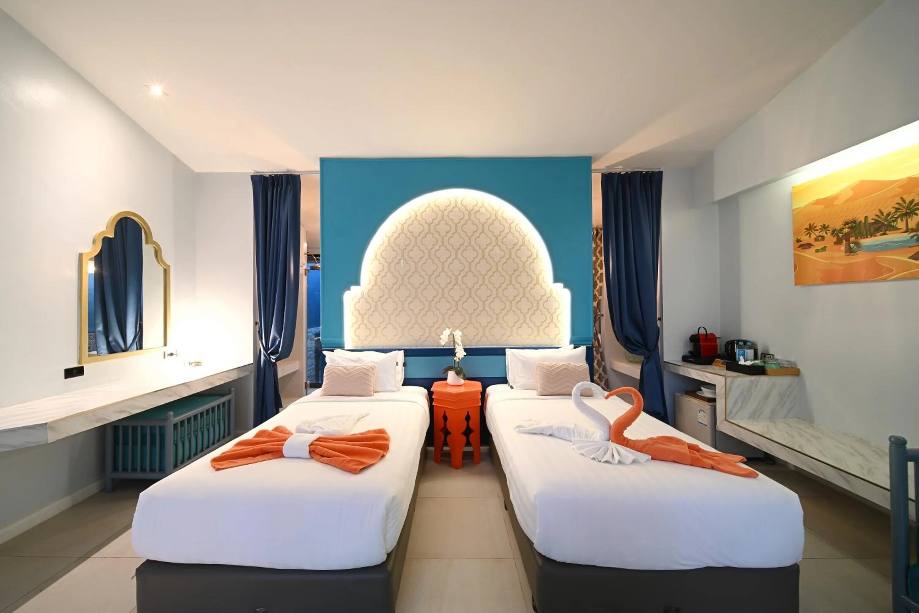 Bed in The Kiri Villas Resort