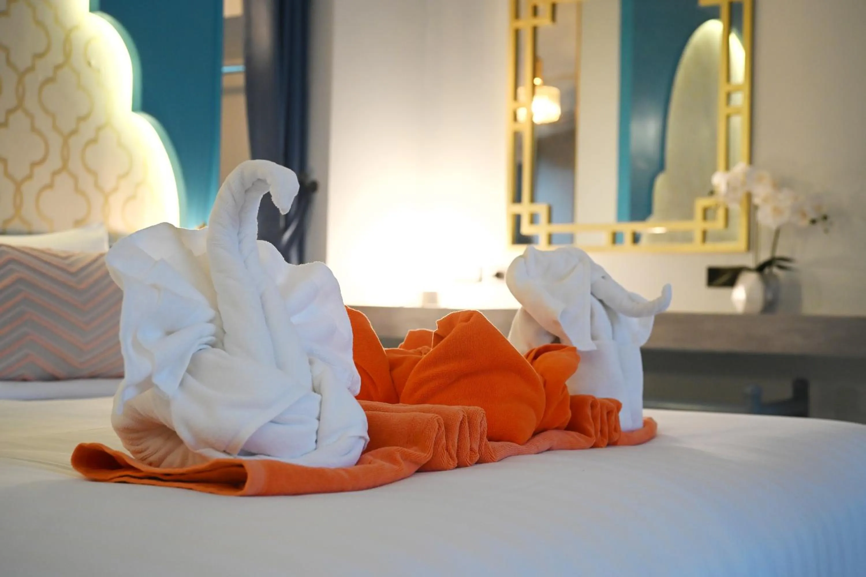 Bed in The Kiri Villas Resort