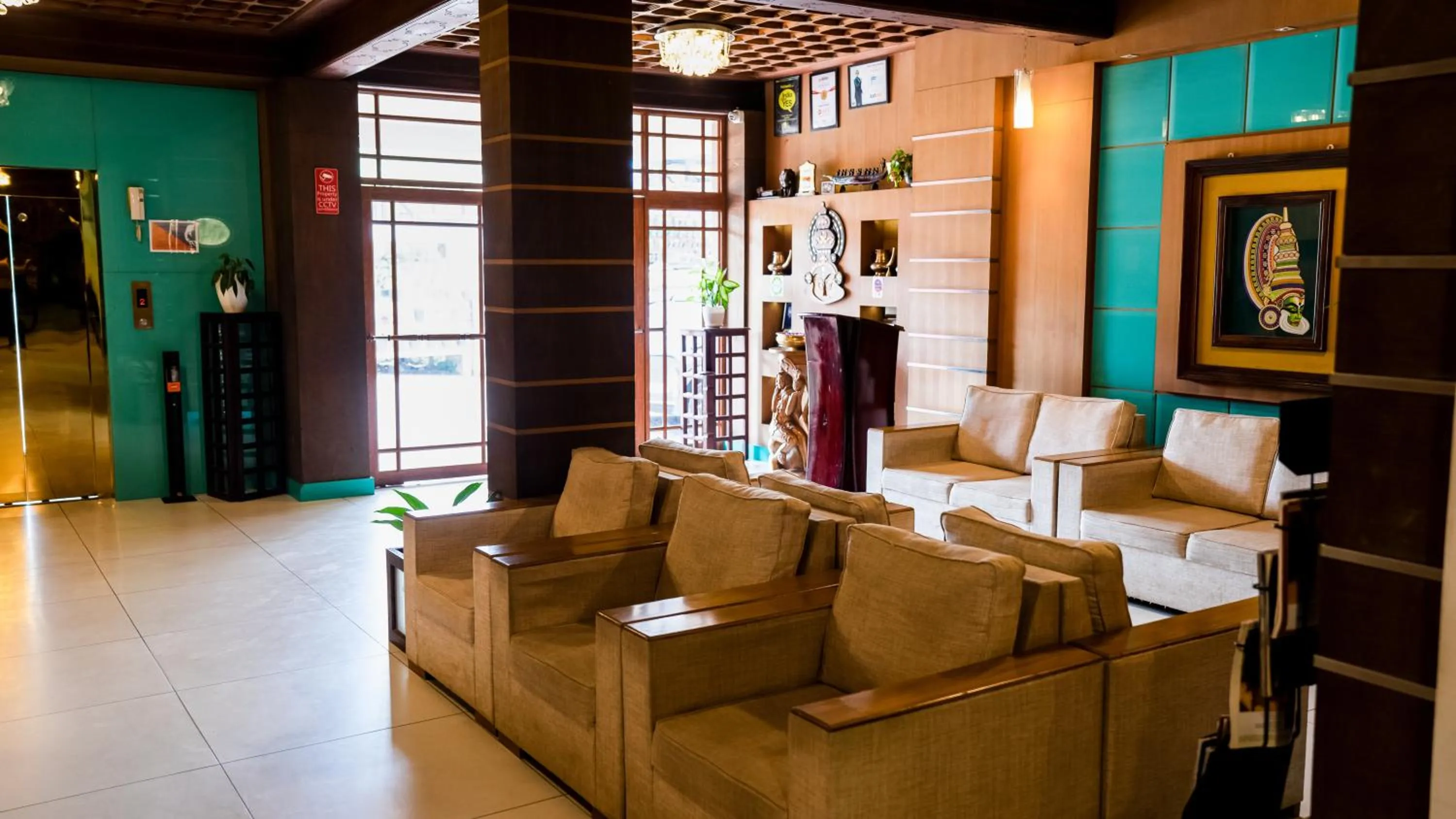 Seating area in HillView Munnar