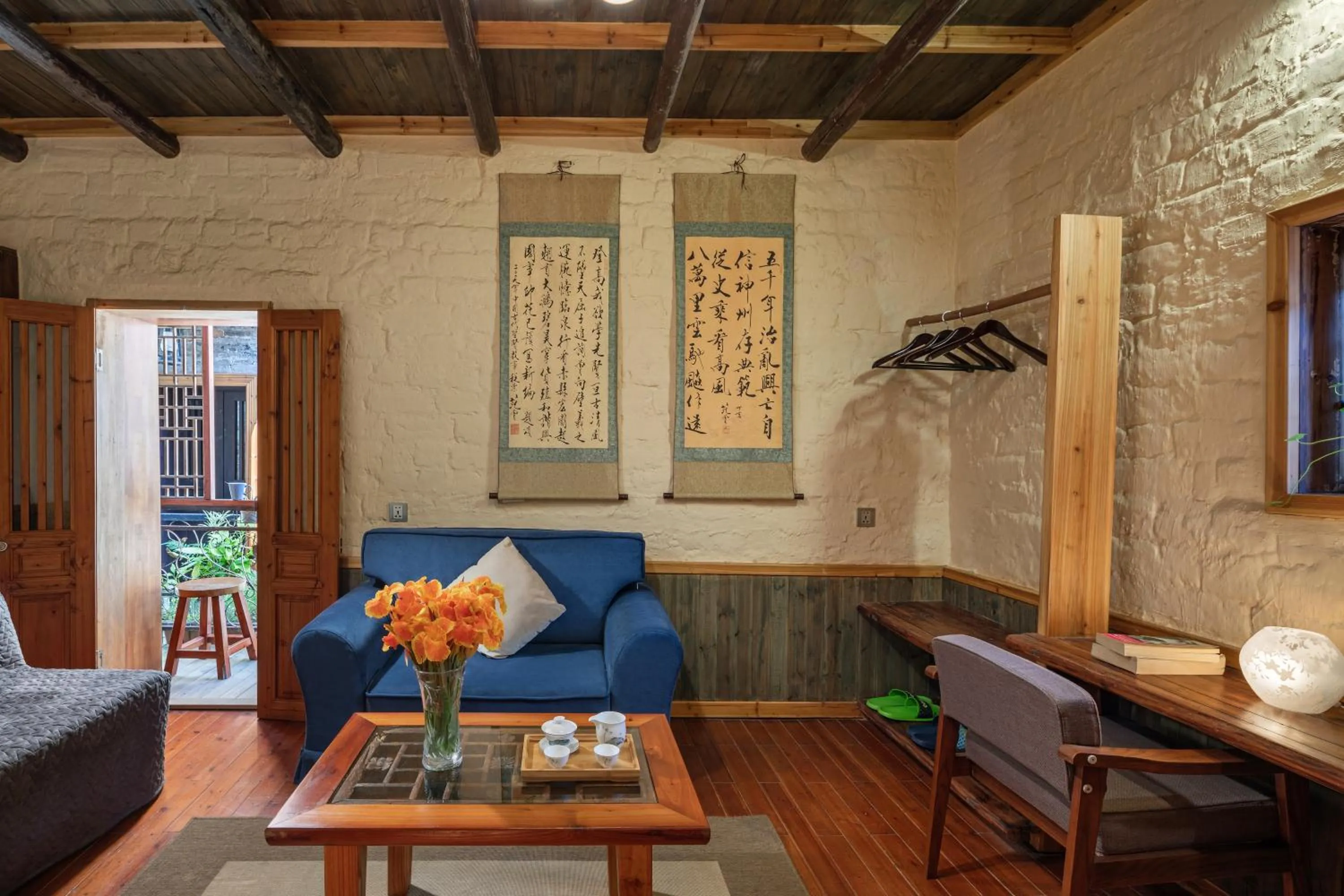 Seating area in Yangshuo Secret Garden