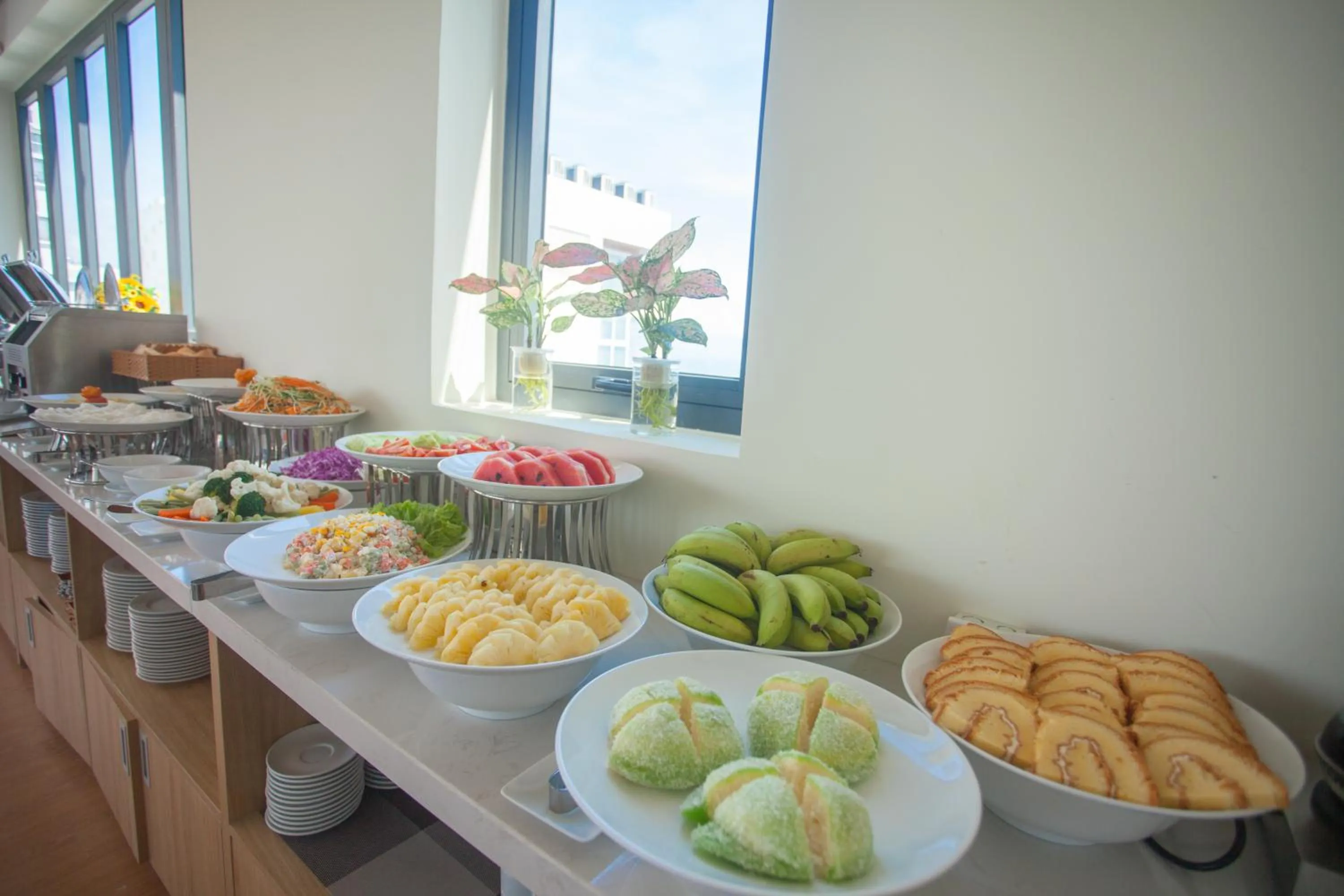 Buffet breakfast in Ecstasy Hotel