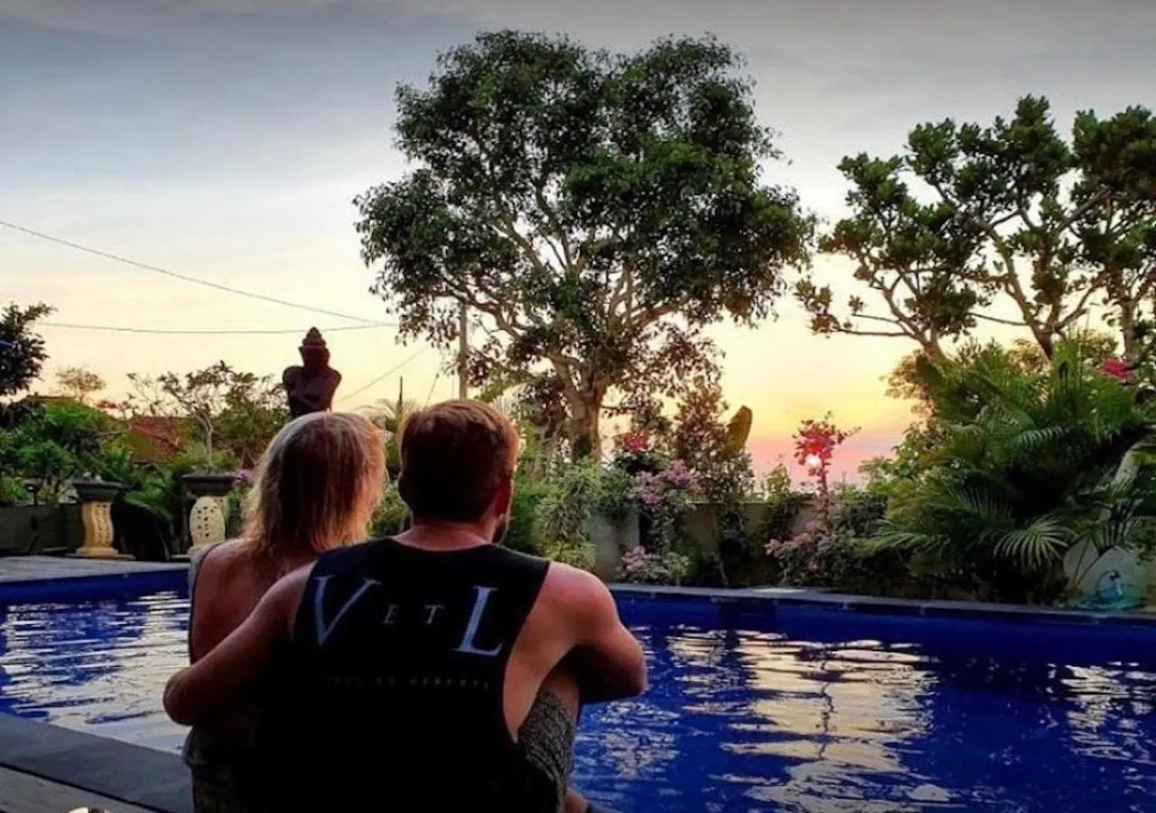 Garden view in Tatak Bunut Villa Ceningan