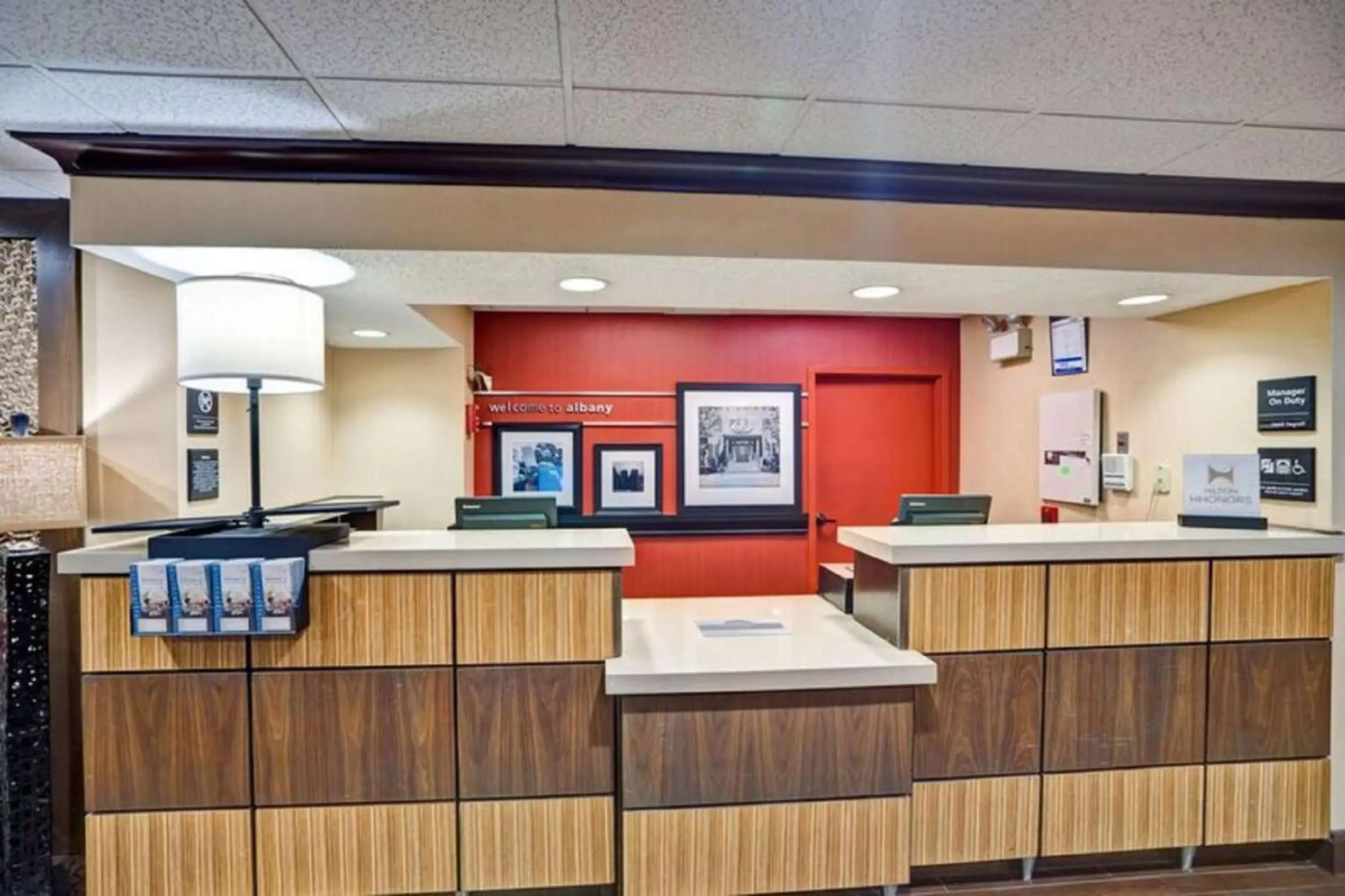 Lobby or reception in Hampton Inn Albany-Wolf Road Lobby or reception in Hampton Inn Albany-Wolf Road