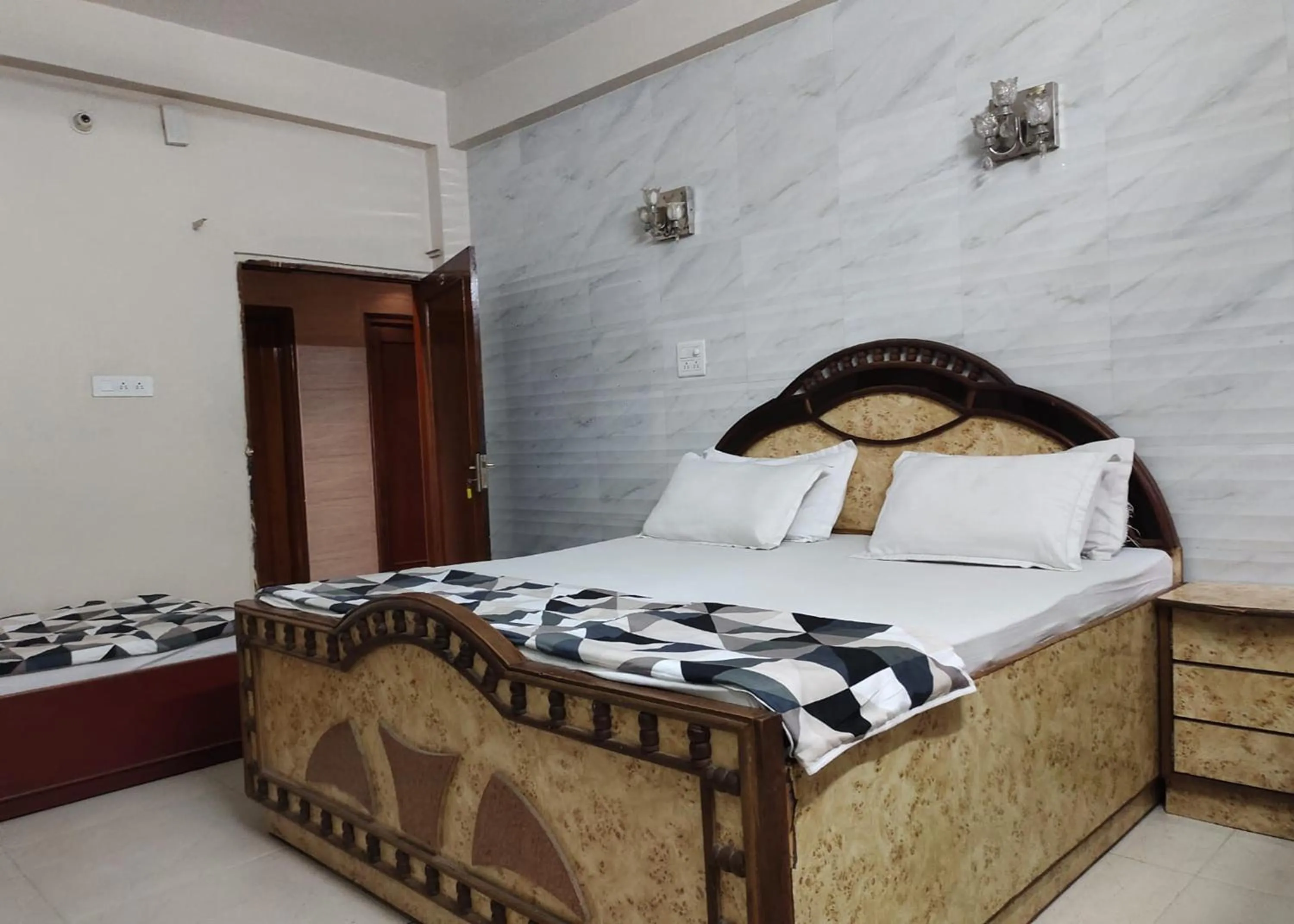 Bedroom, Bed in Hotel Purohit Sindhi Camp