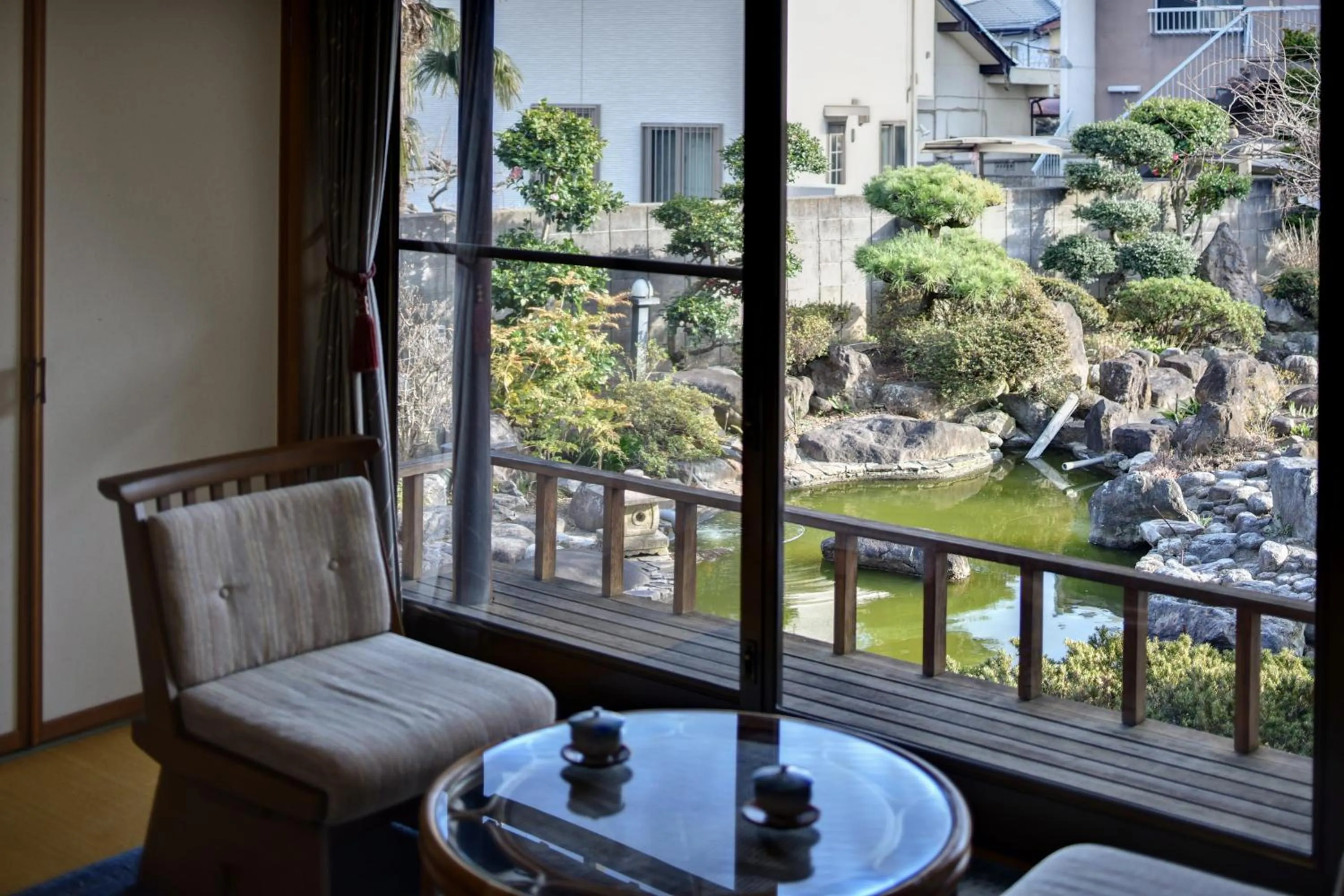 Garden view in Rakusuien