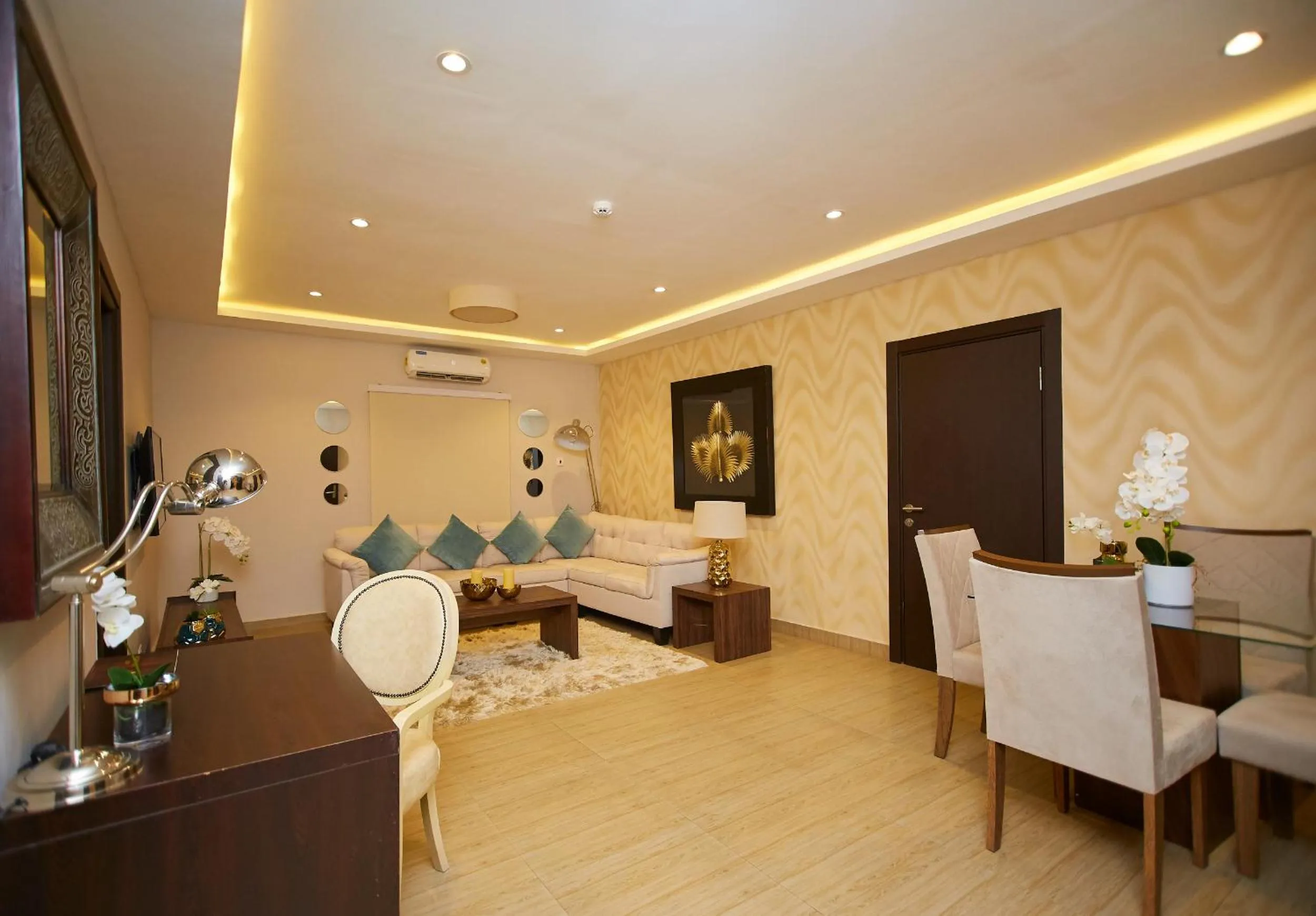 Seating area in The Cabin Hotel