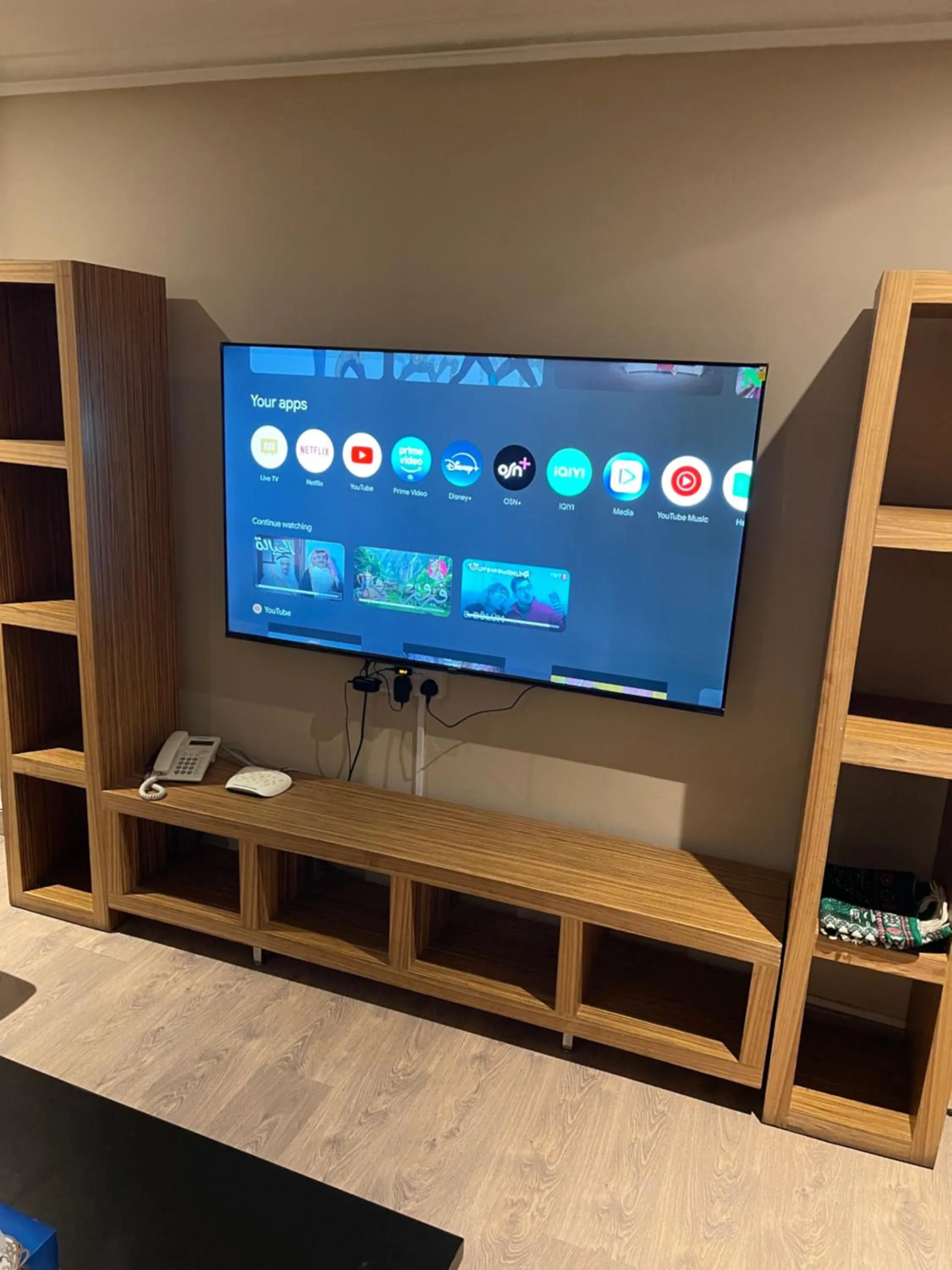 TV and multimedia in Terrace Furnished Apartments- Salmiya