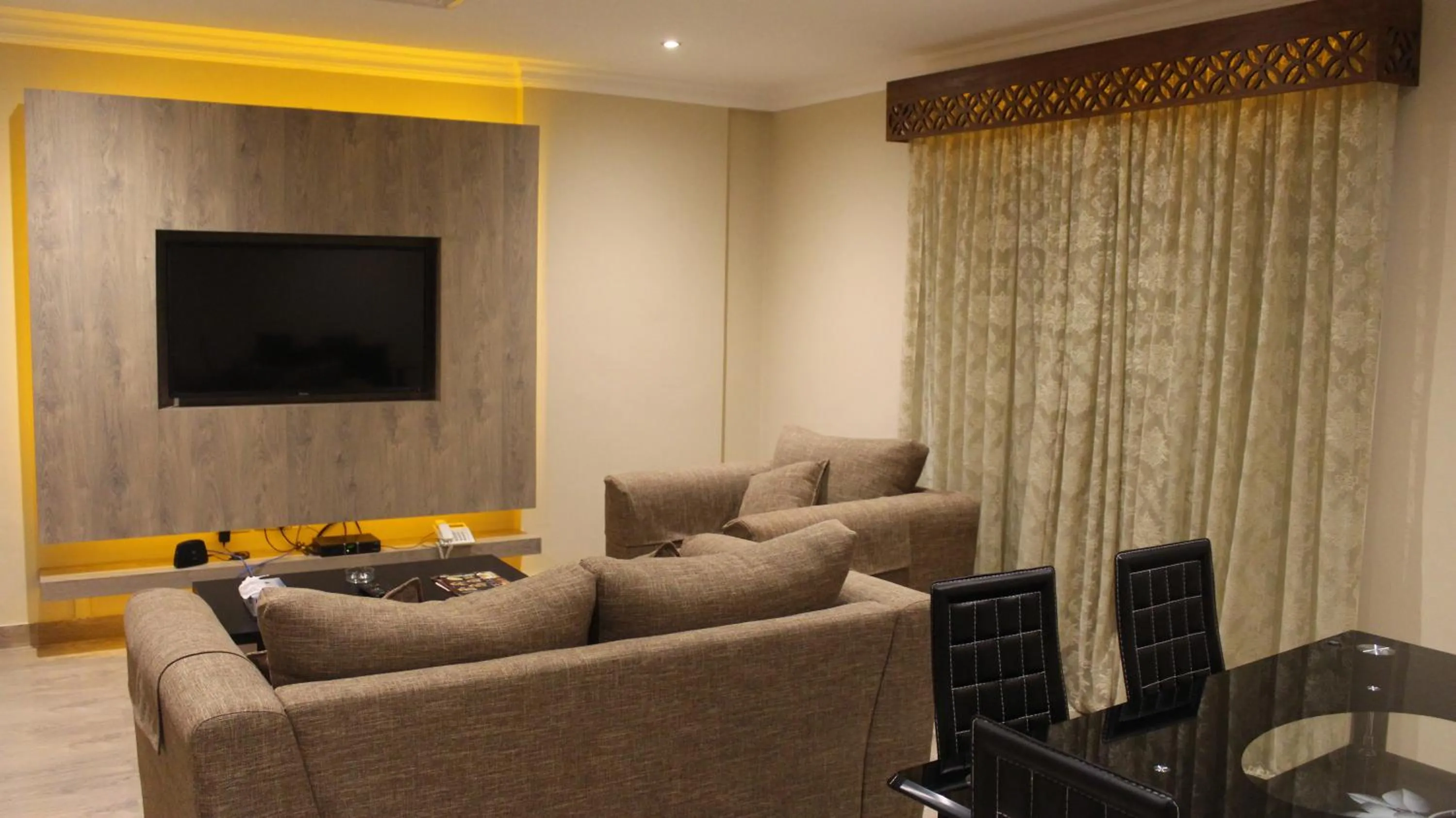 Seating area in Terrace Furnished Apartments- Salmiya