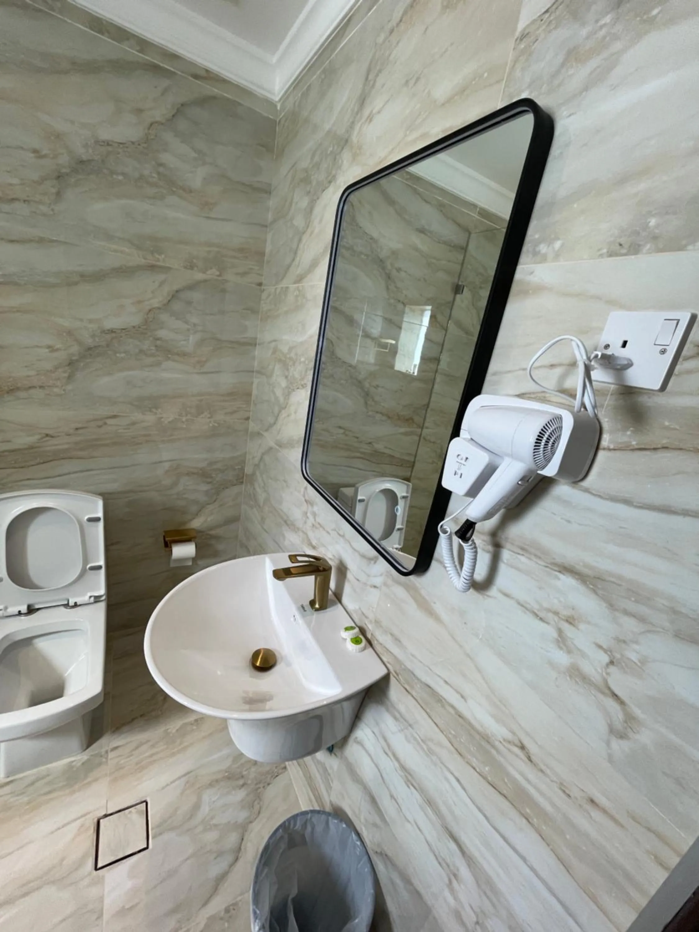 Toilet in Terrace Furnished Apartments- Salmiya