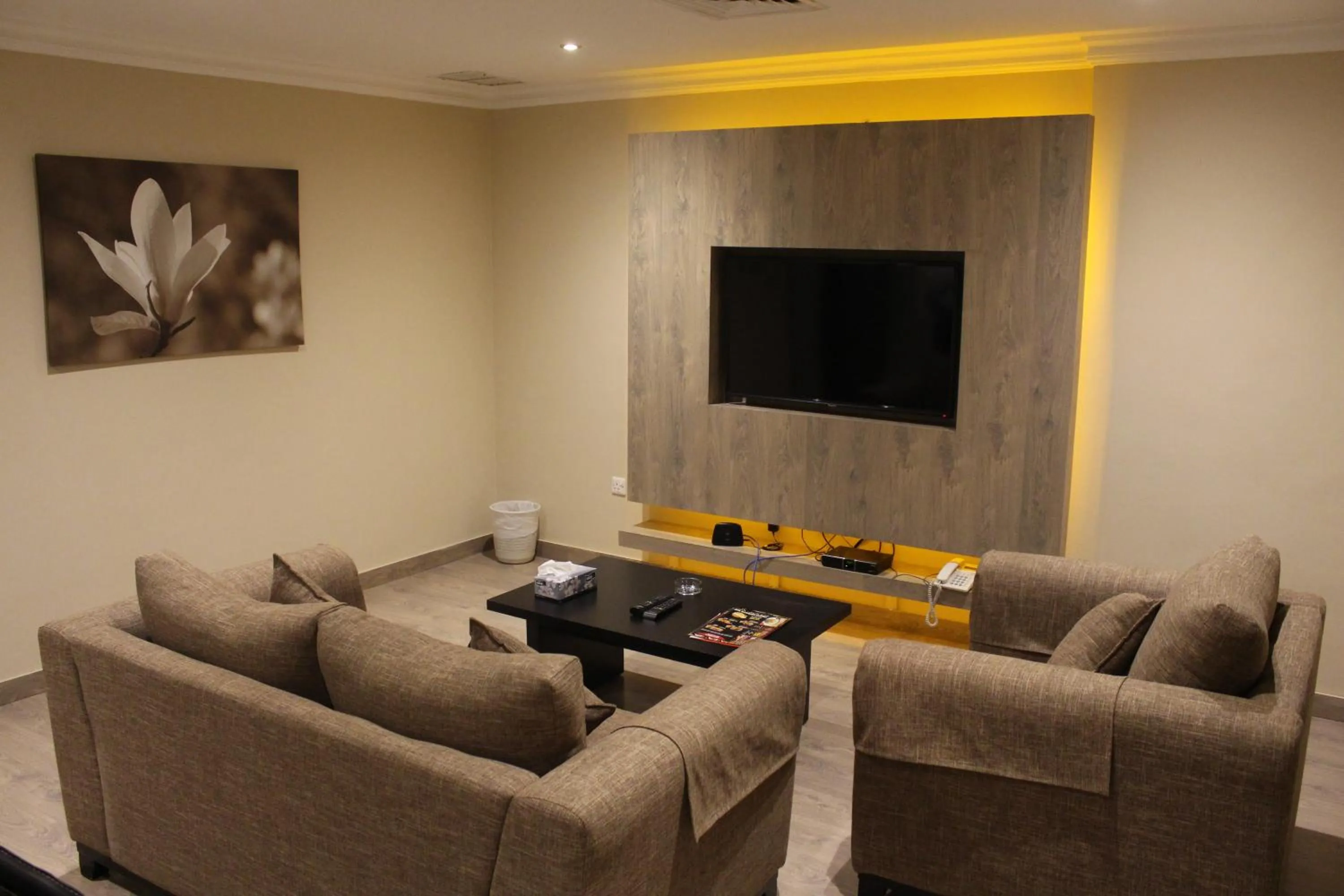 Seating area in Terrace Furnished Apartments- Salmiya