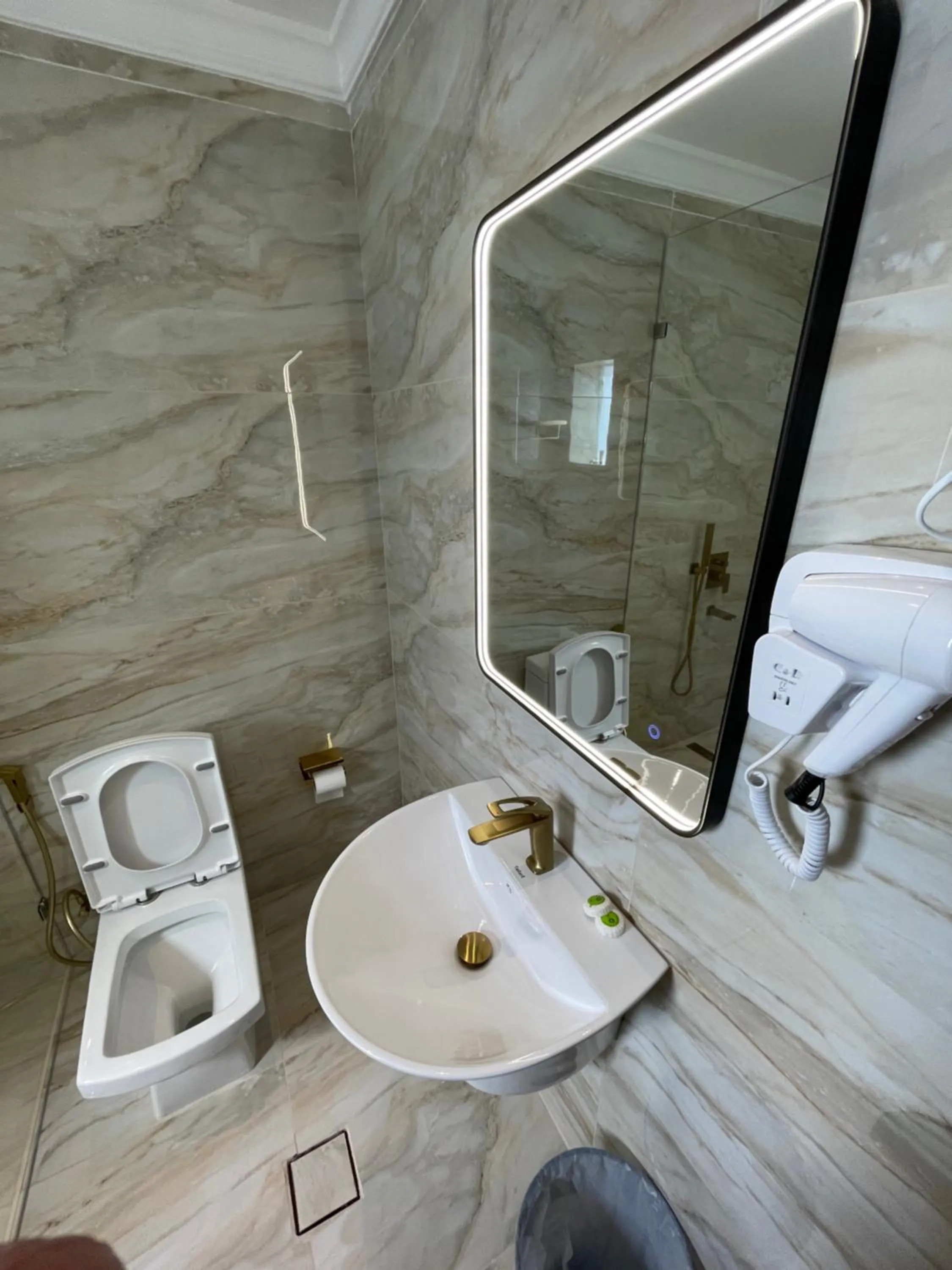 Toilet in Terrace Furnished Apartments- Salmiya