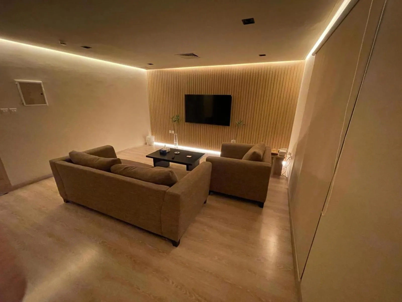 Seating area in Terrace Furnished Apartments- Salmiya