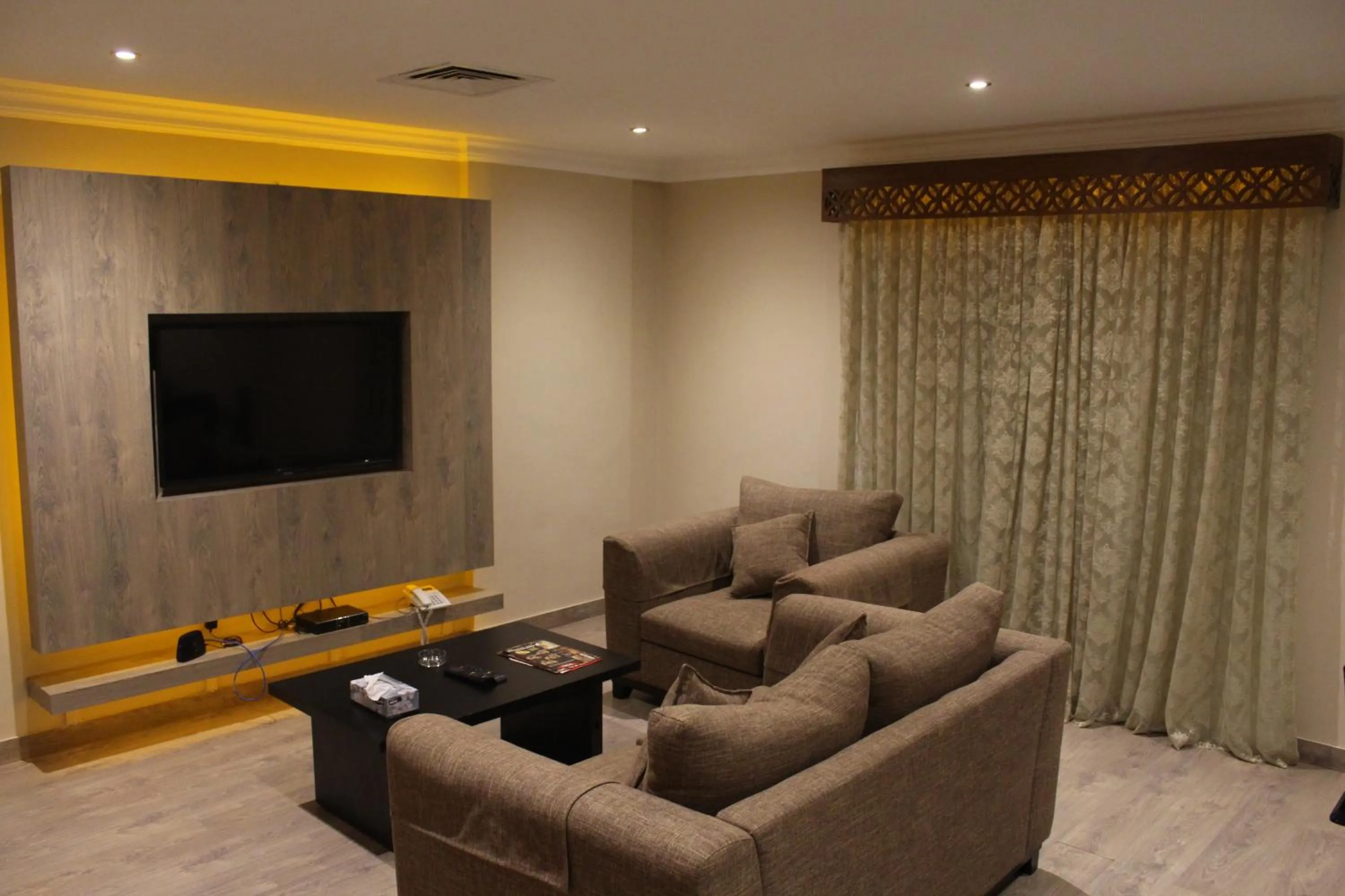 Seating area in Terrace Furnished Apartments- Salmiya