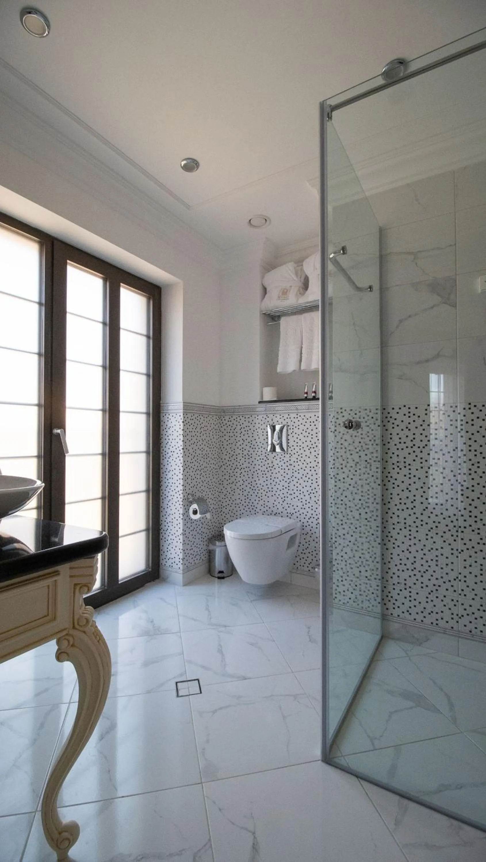 Shower in Residence City Garden - Certificate of Excellence Top 10 BEST Five-Stars City Hotels for 2024 awarded by HTIF
