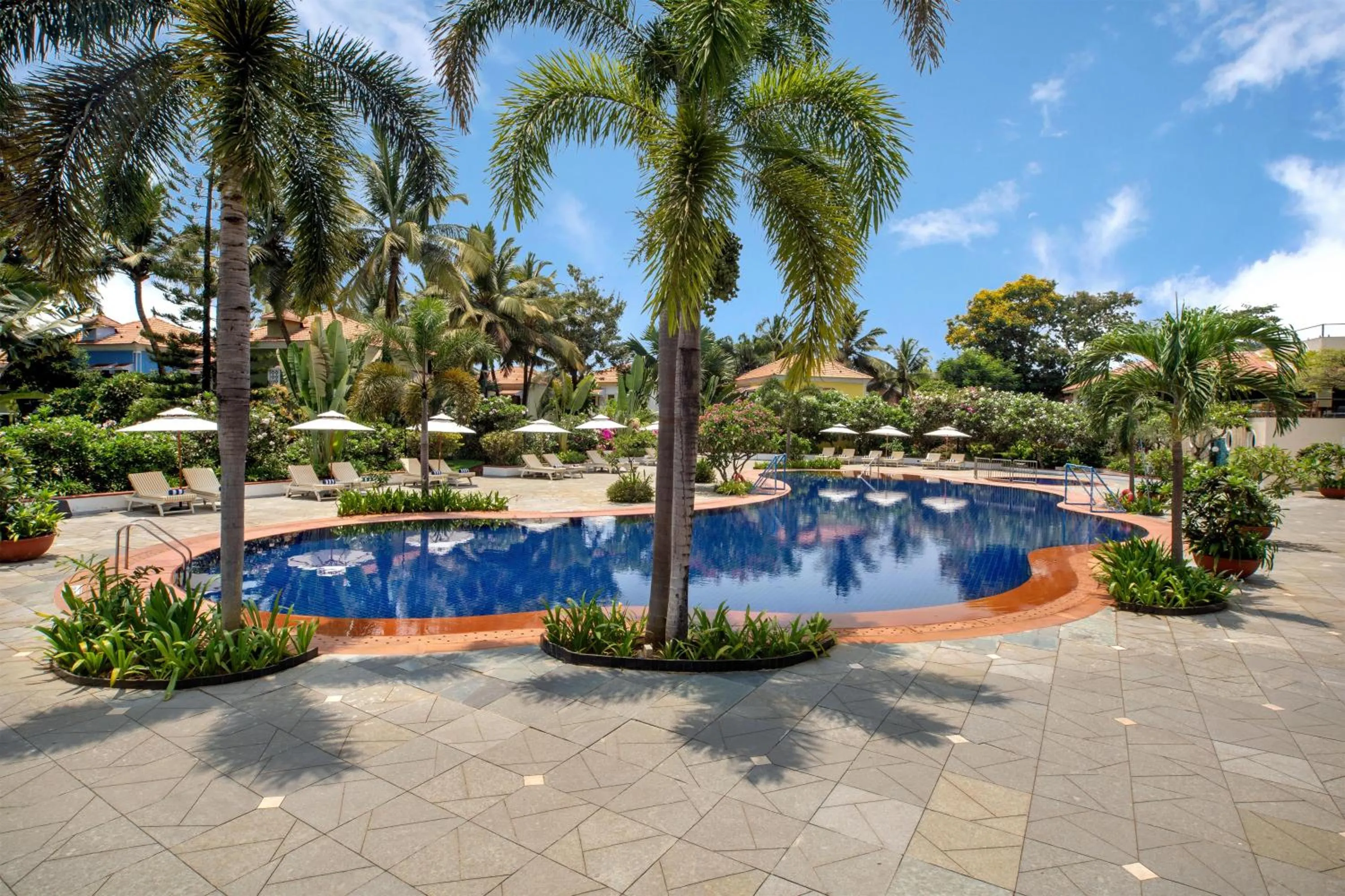 Pool view in Radisson Blu Resort, Goa