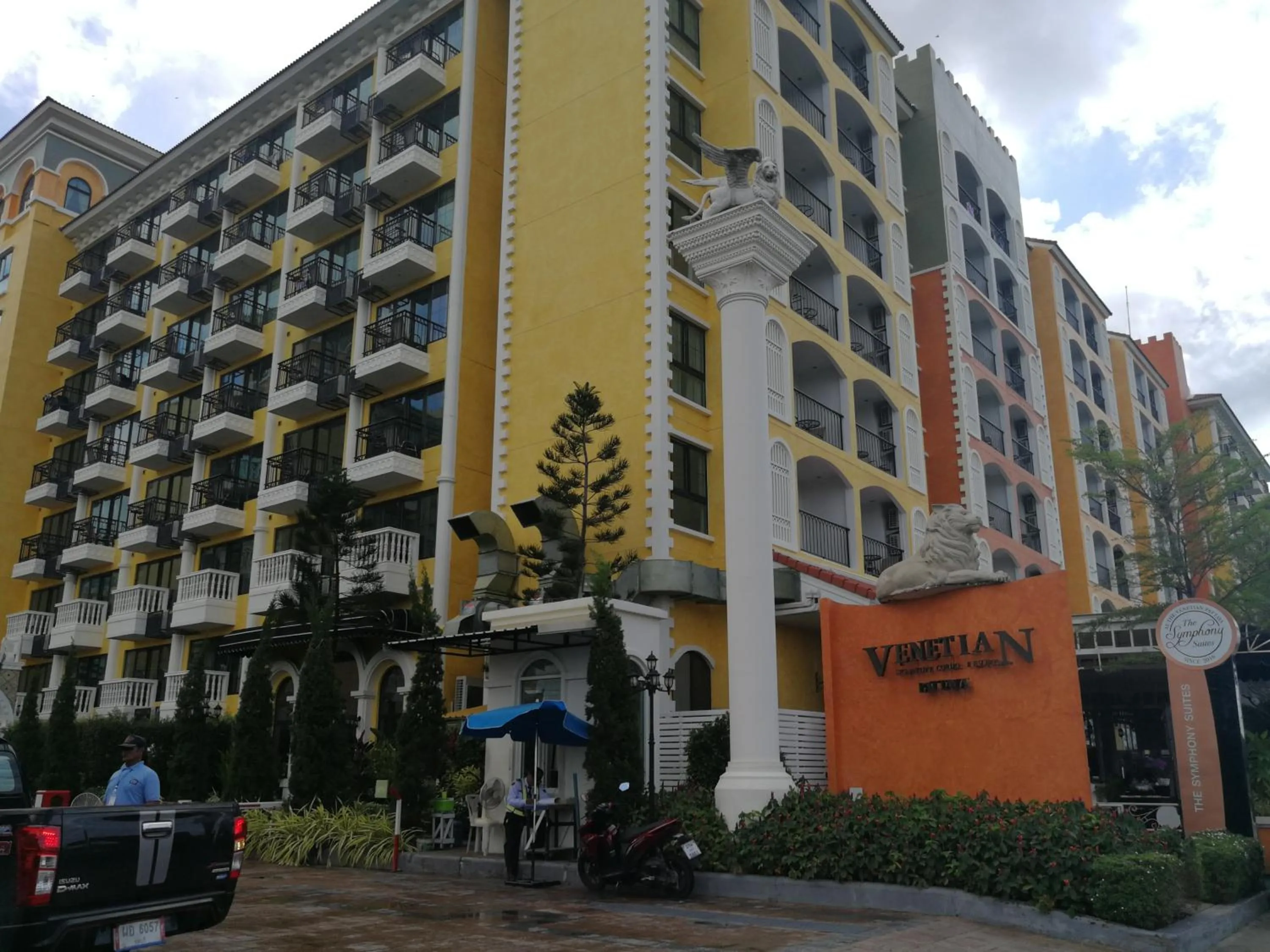 Property building in Venetian Poseidon Pool Hotel