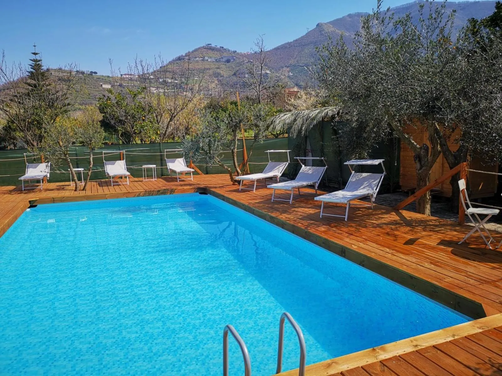 Pool view in B & B Evergreen