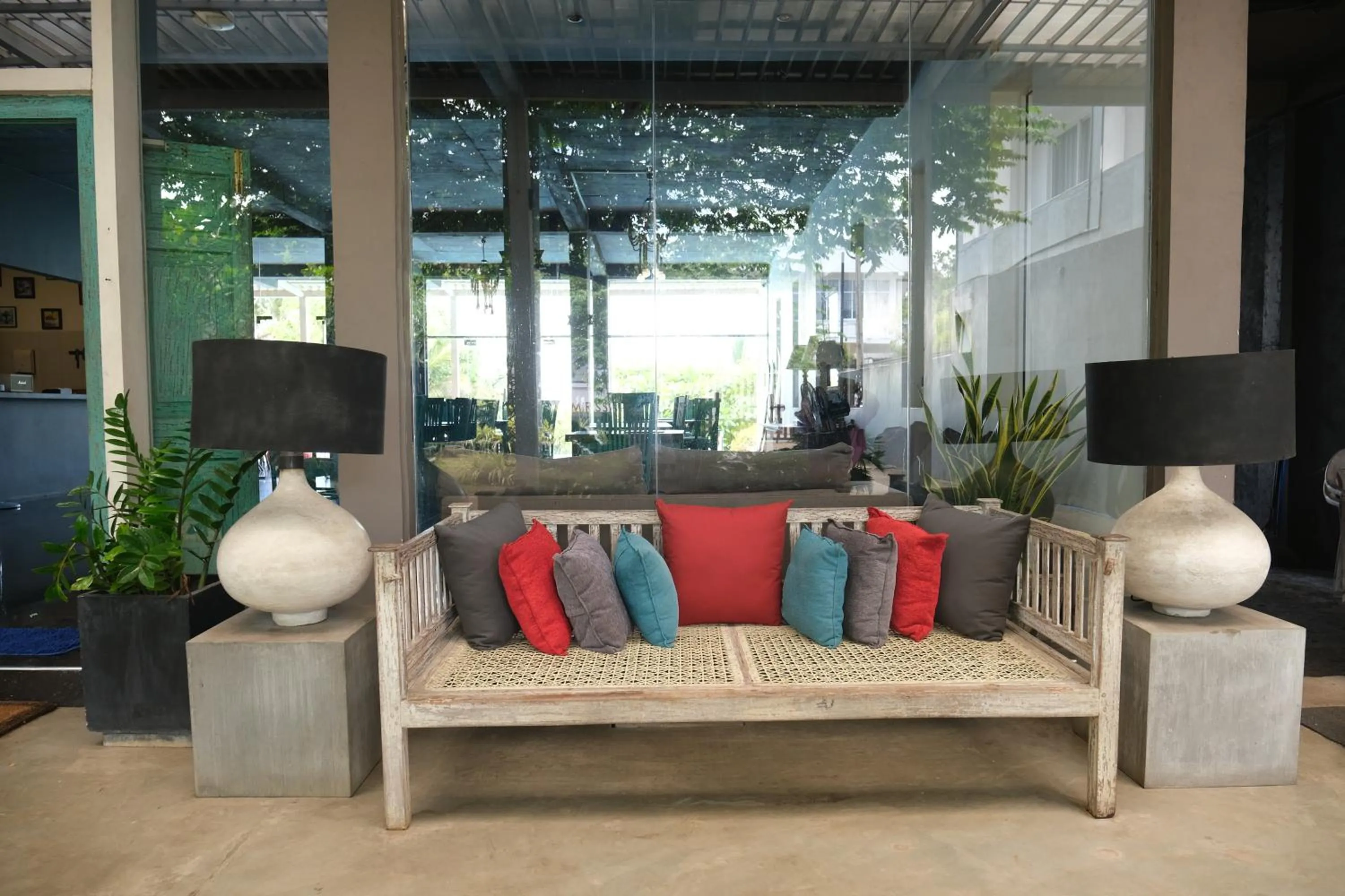 Seating area in BeachMirissa Hotel