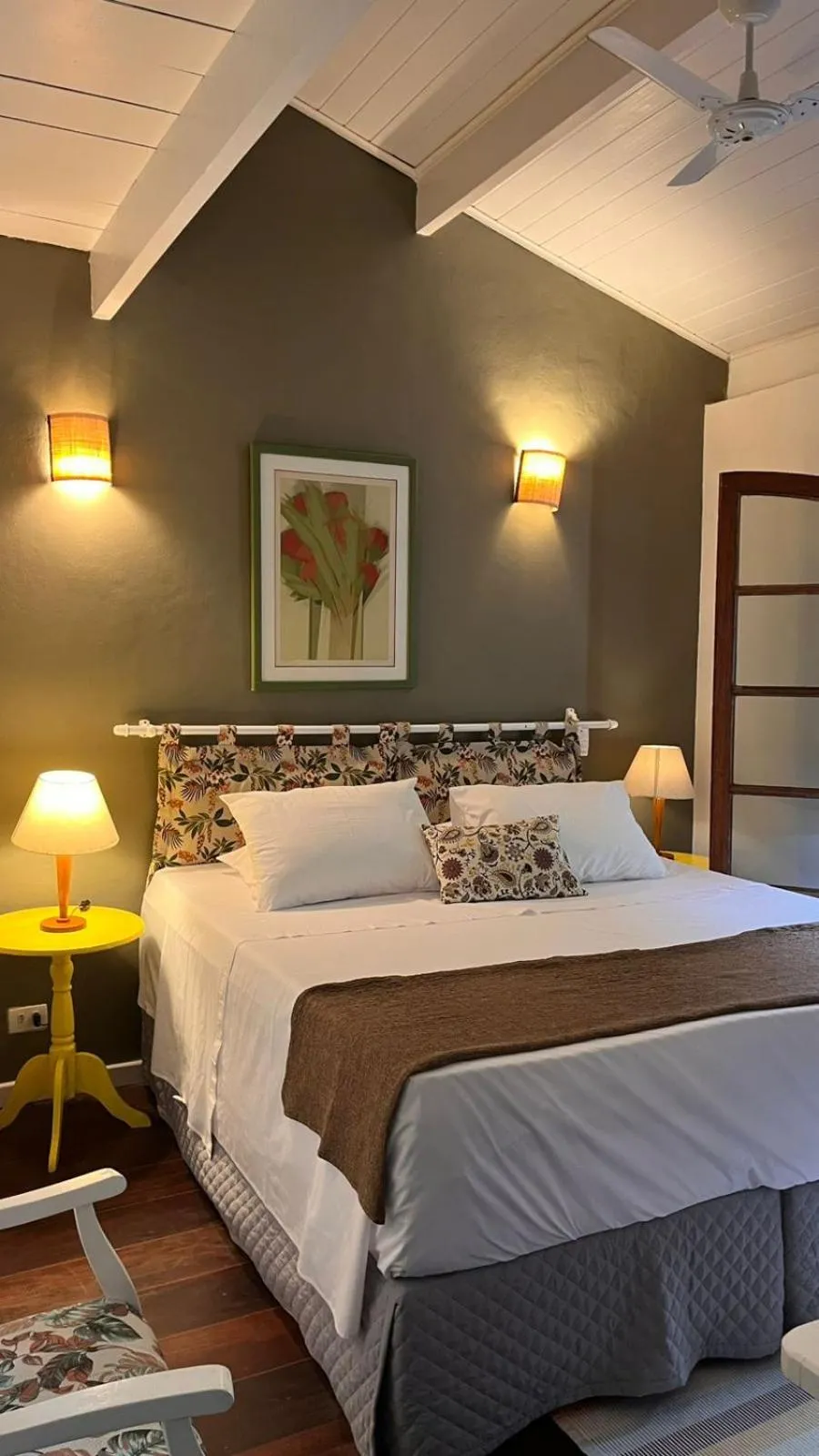 Bed in Pousada Canto do Camburi