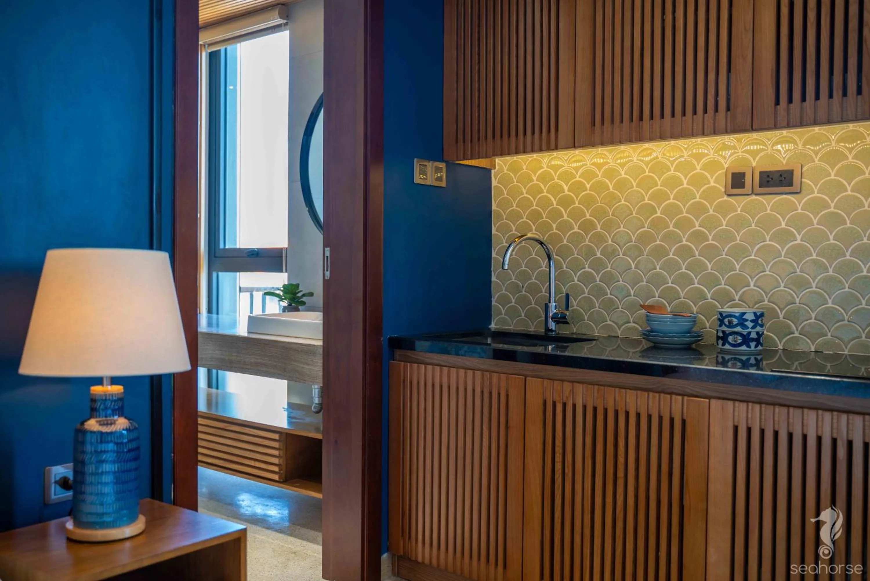 Kitchen or kitchenette in Seahorse Han Market Da Nang Apartment by Haviland