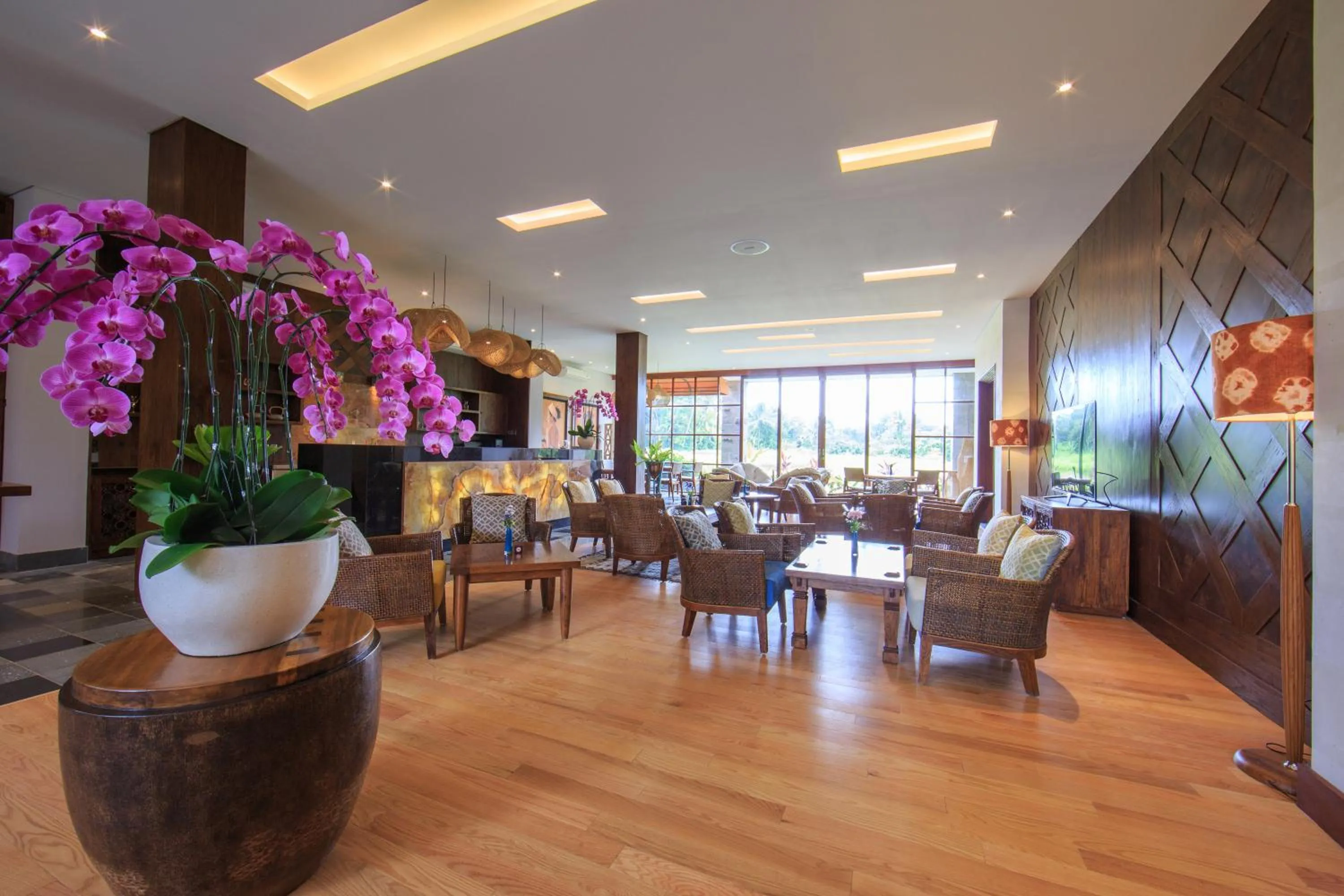 Lounge or bar in Tejaprana Bisma - CHSE Certified