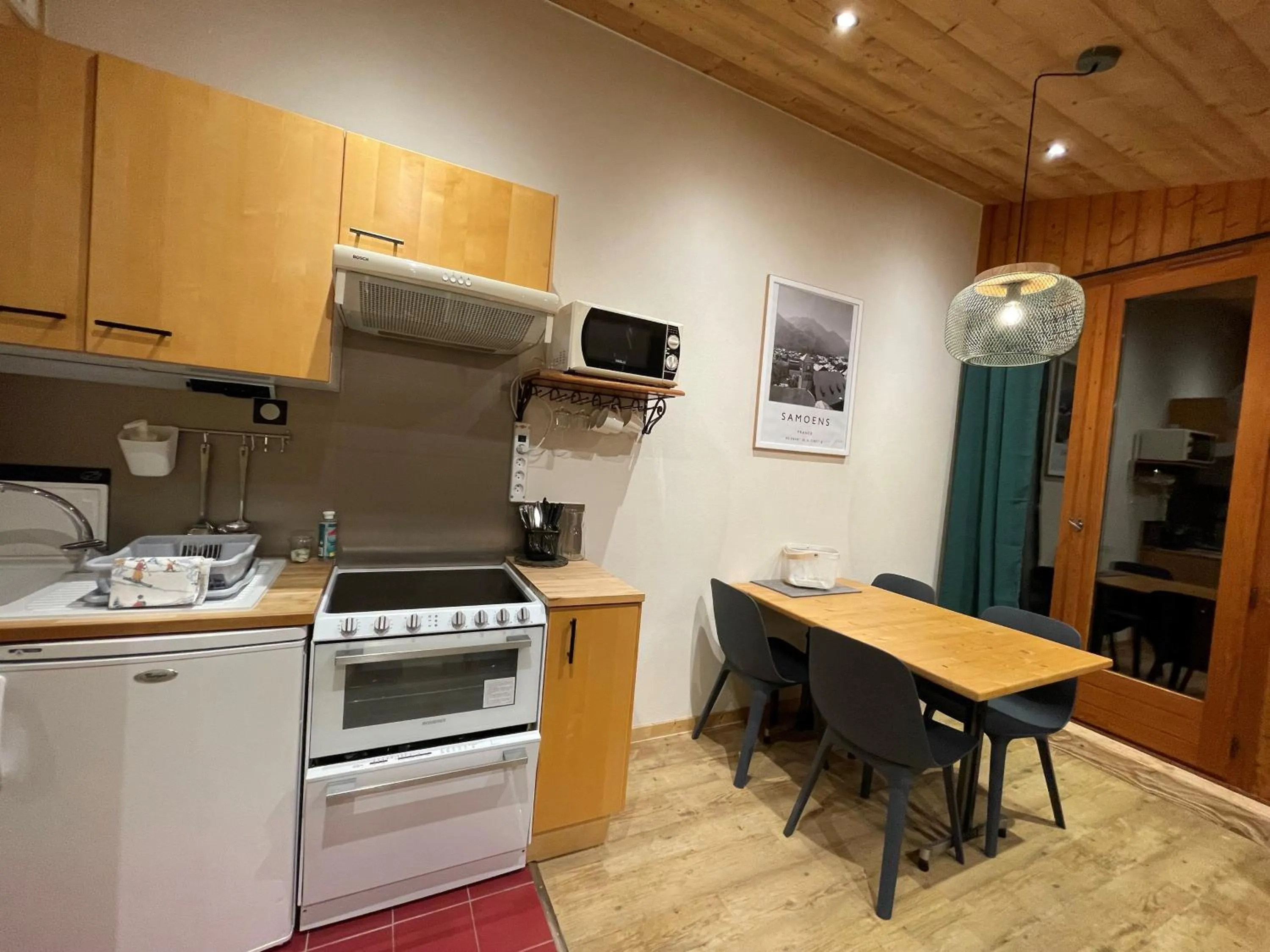 Kitchen or kitchenette in Résidence La Cour